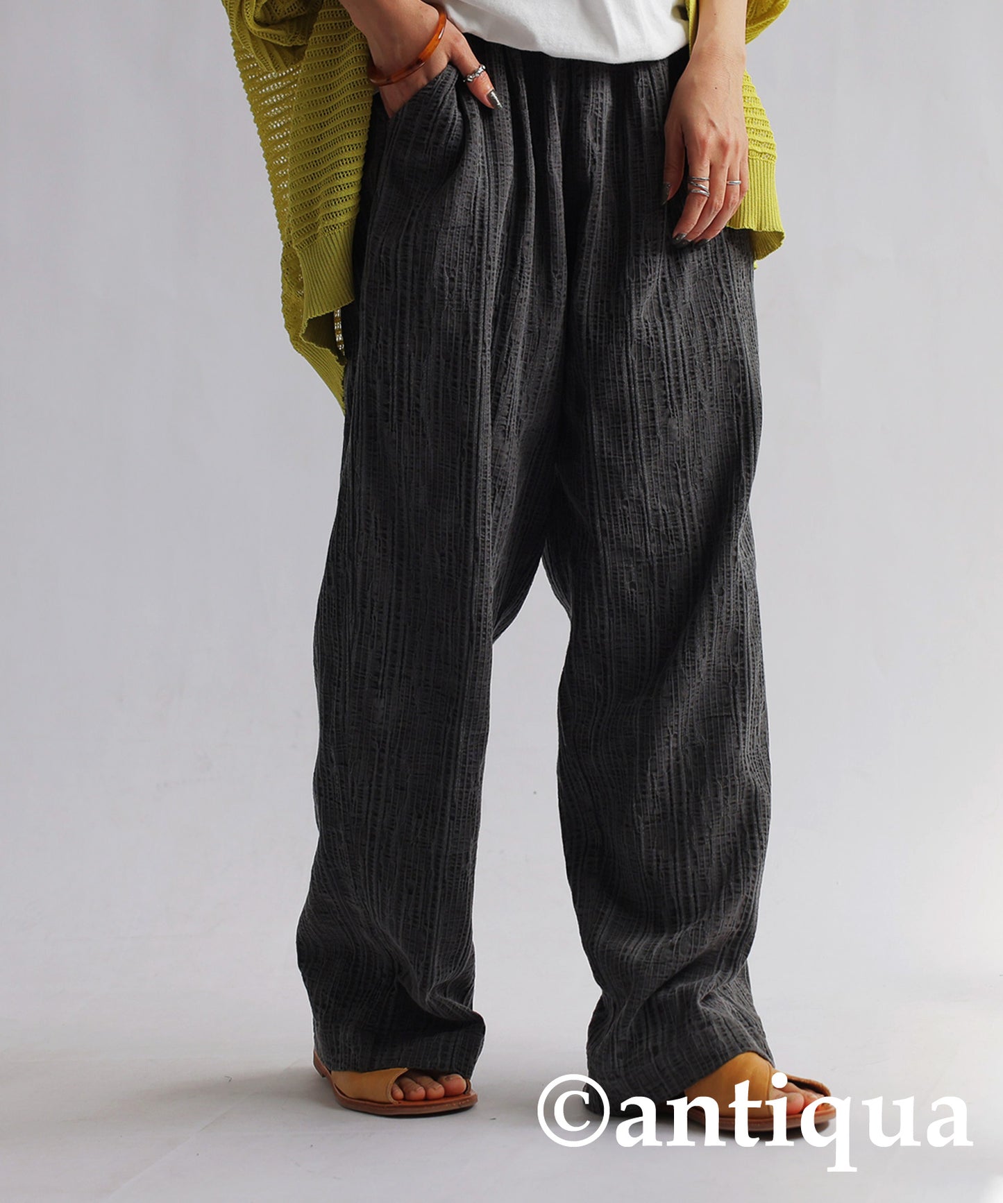 Cotton Linen Wide Straight Pants Ladies