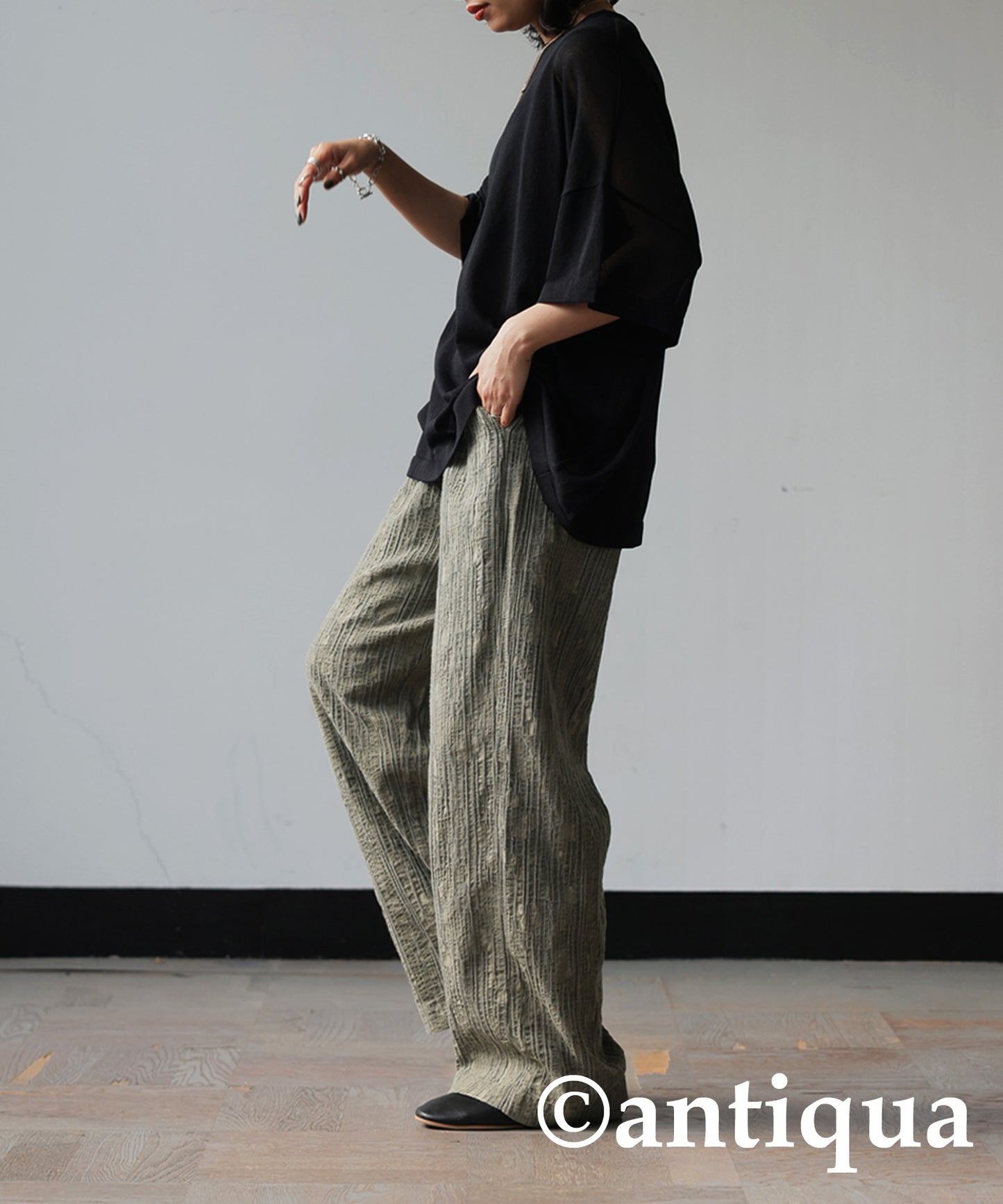 Cotton Linen Wide Straight Pants Ladies