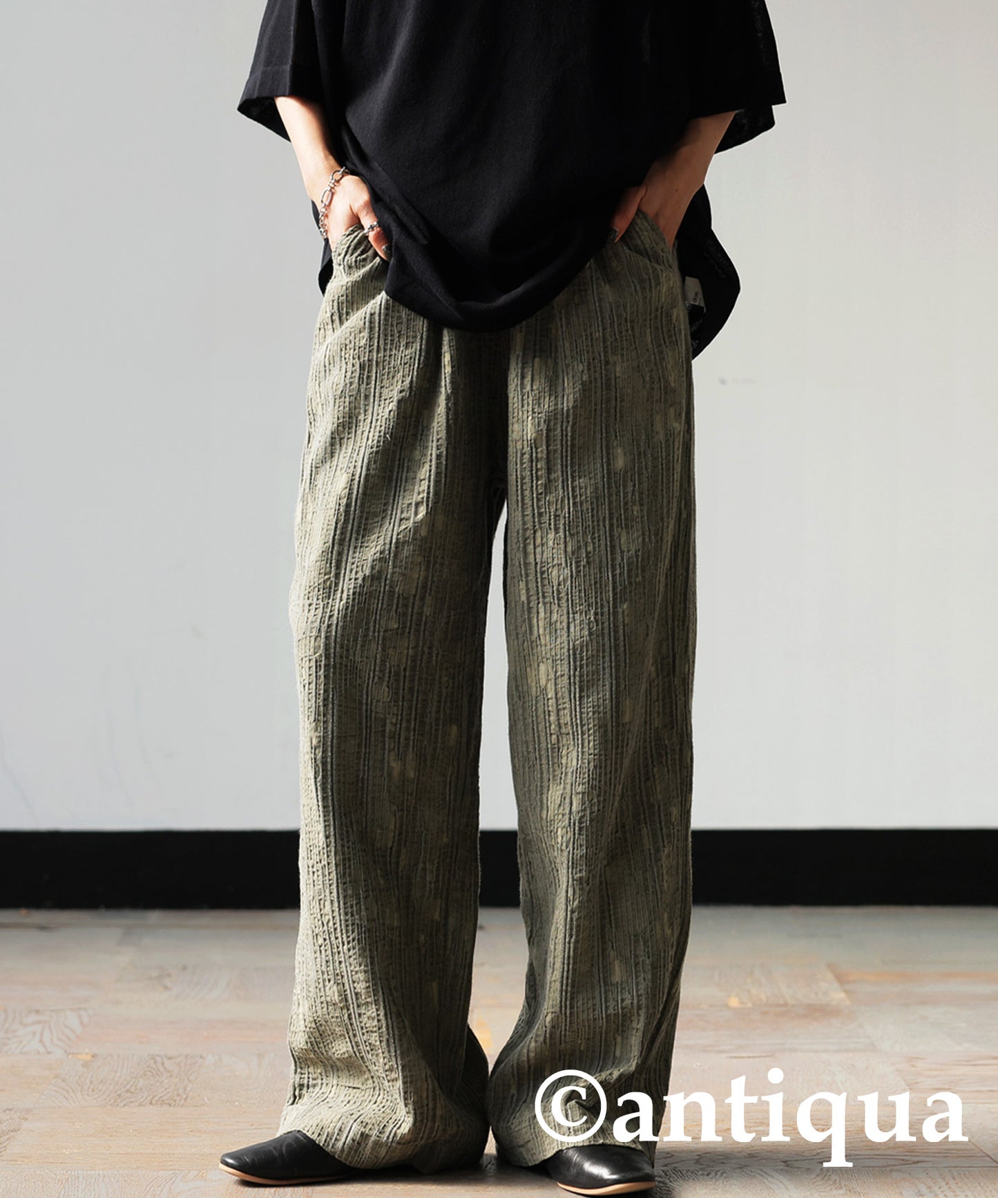 Cotton Linen Wide Straight Pants Ladies