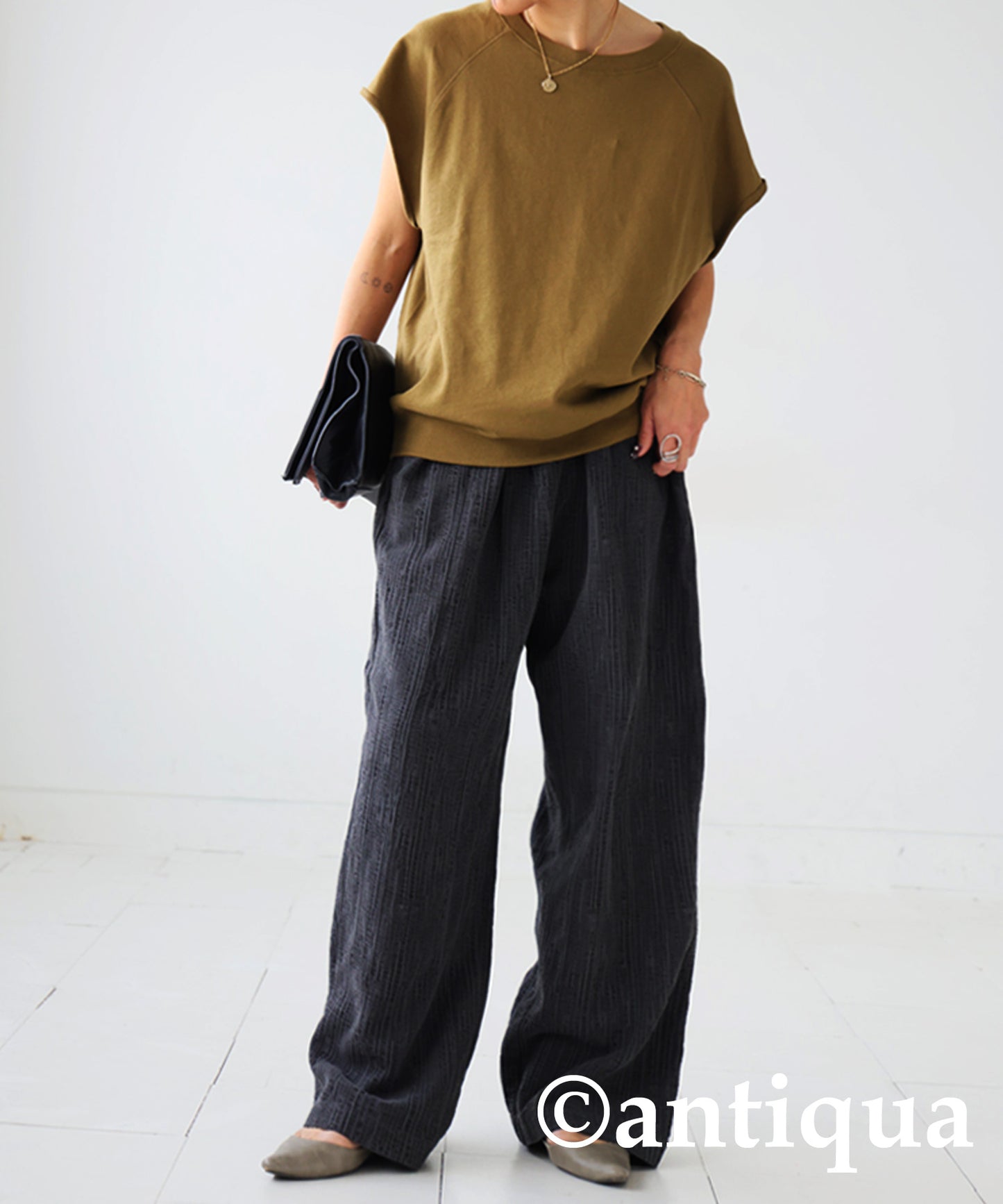 Cotton Linen Wide Straight Pants Ladies