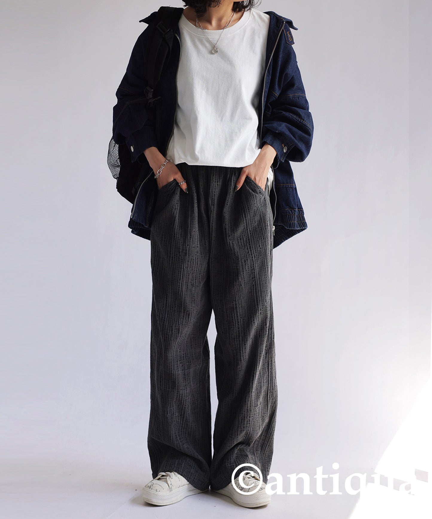 Cotton Linen Wide Straight Pants Ladies