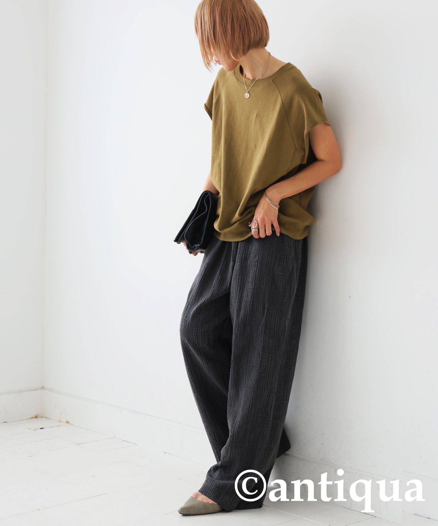 Cotton Linen Wide Straight Pants Ladies