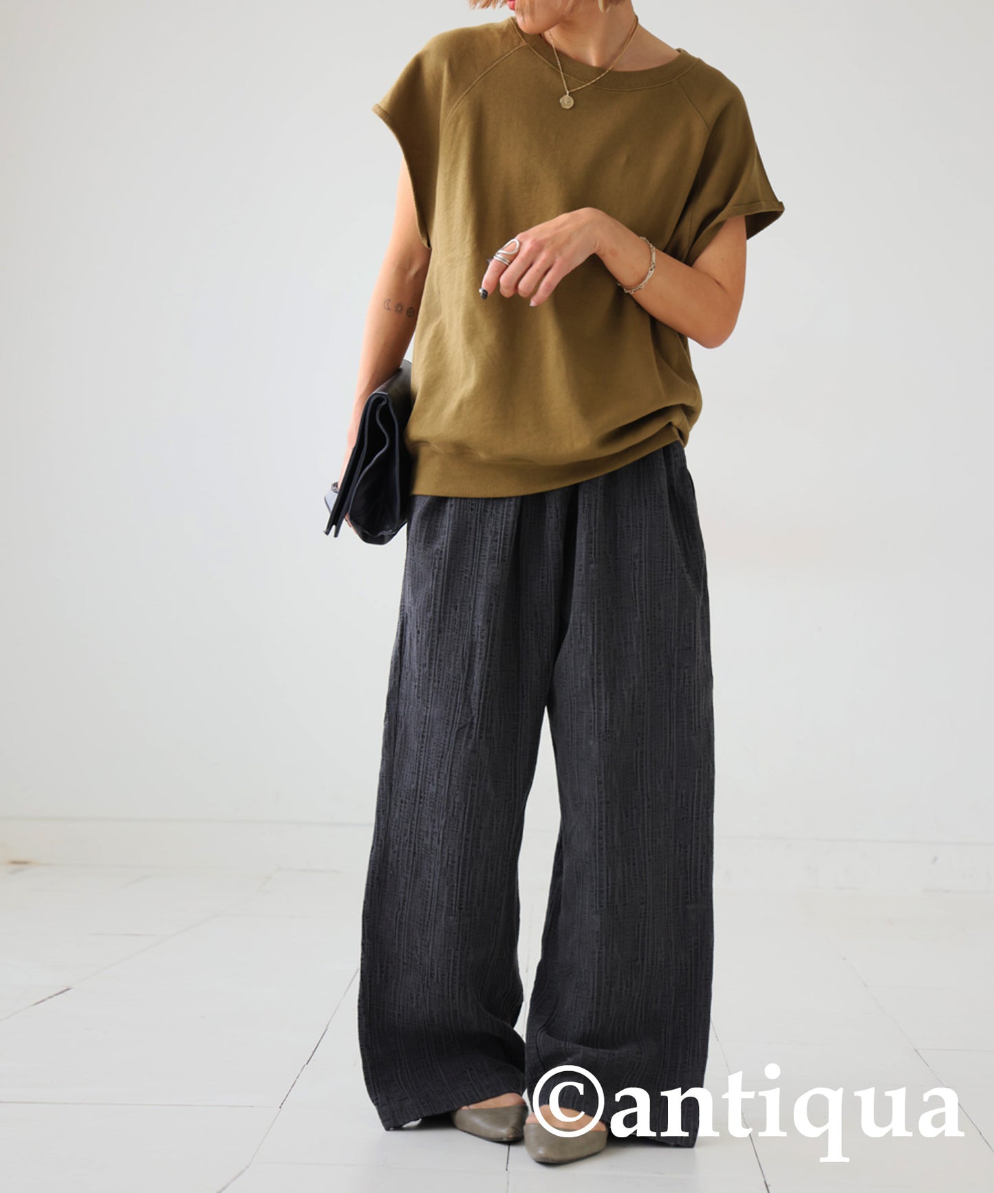 Cotton Linen Wide Straight Pants Ladies