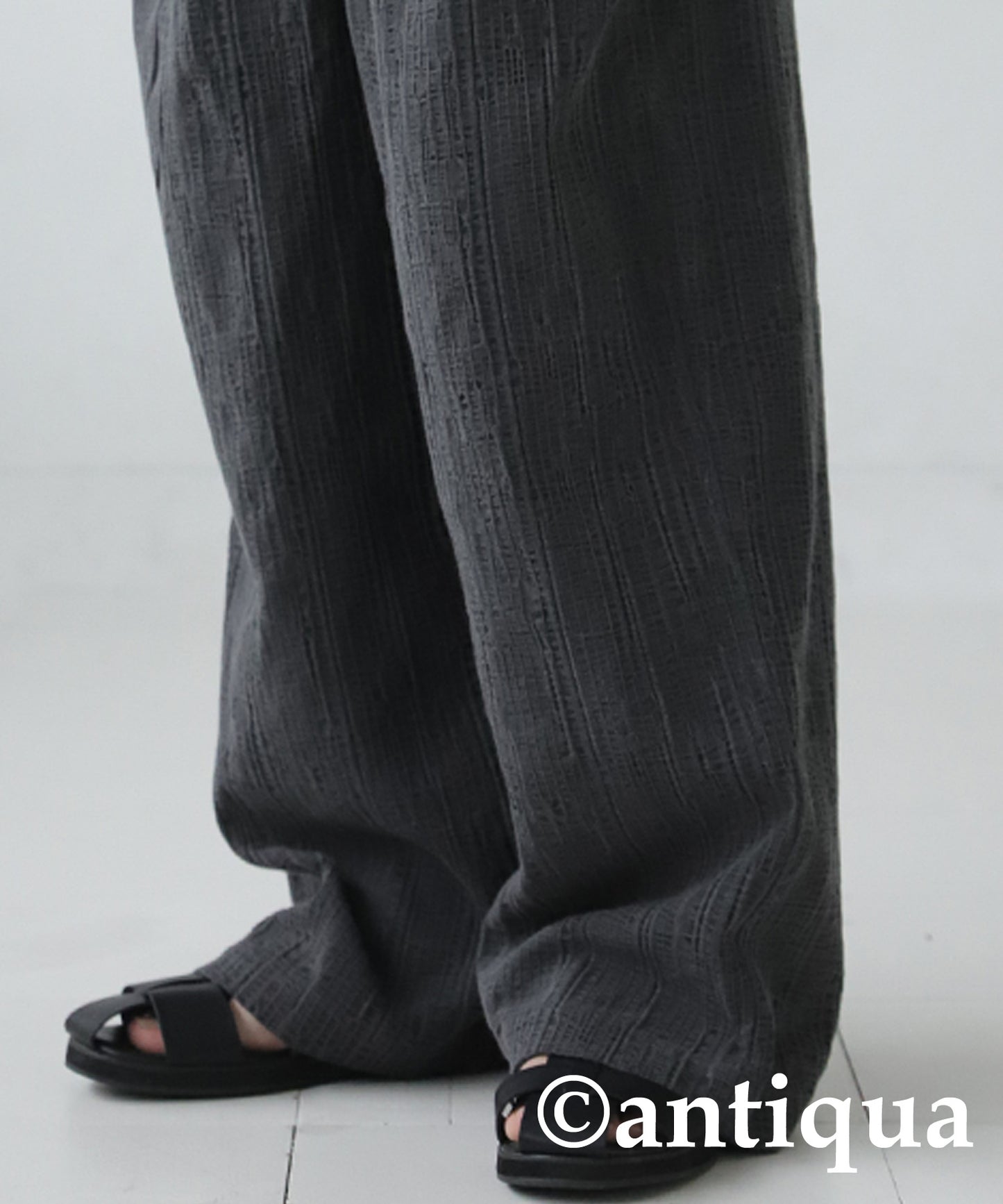 Cotton Linen Wide Straight Pants Men's