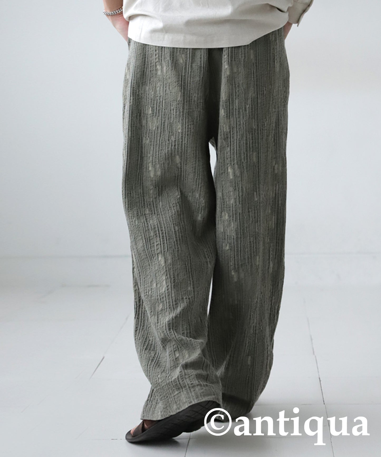 Cotton Linen Wide Straight Pants Men's