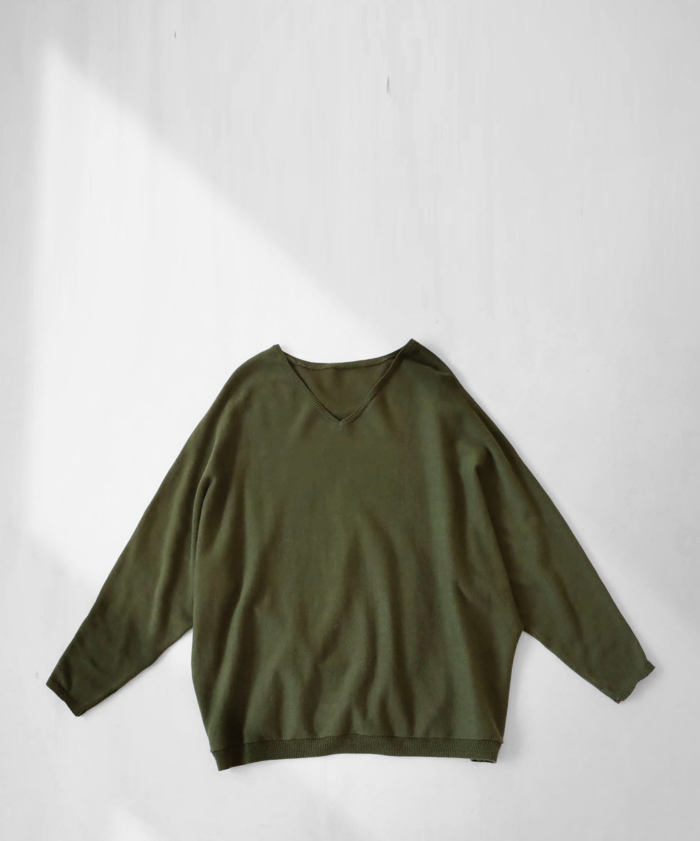 Ladies wide knitted tops long sleeve plain Cotton