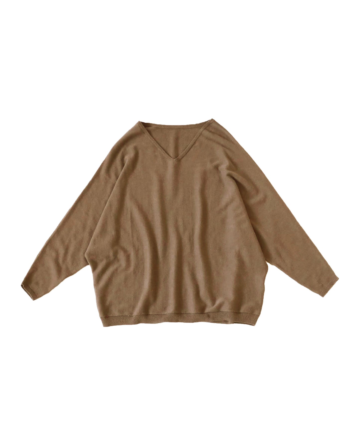 Ladies wide knitted tops long sleeve plain Cotton