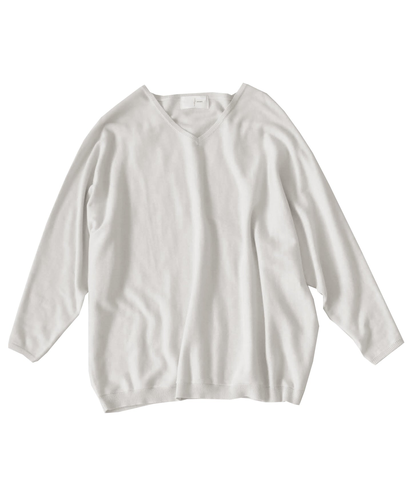 Ladies wide knitted tops long sleeve plain Cotton