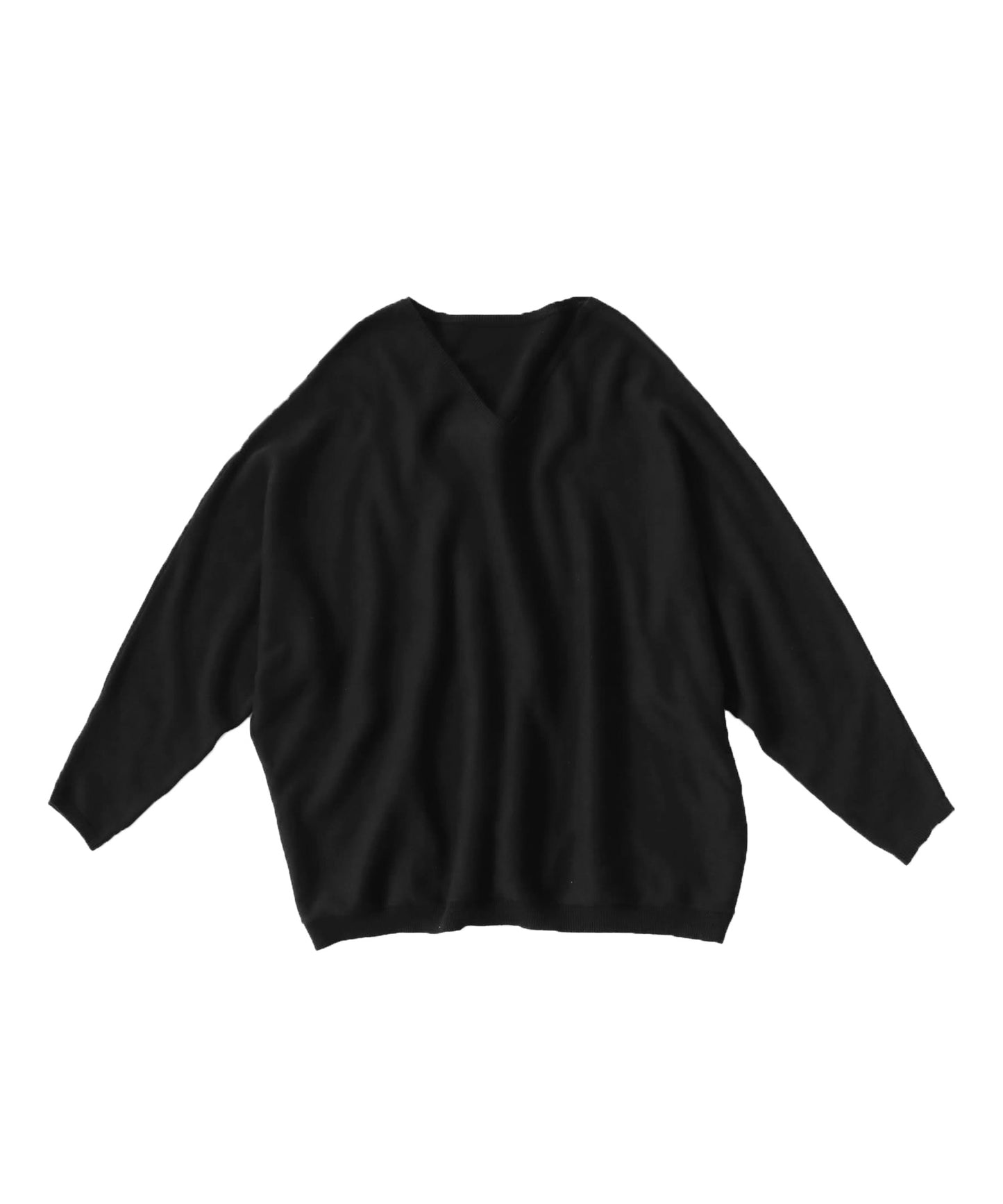 Ladies wide knitted tops long sleeve plain Cotton