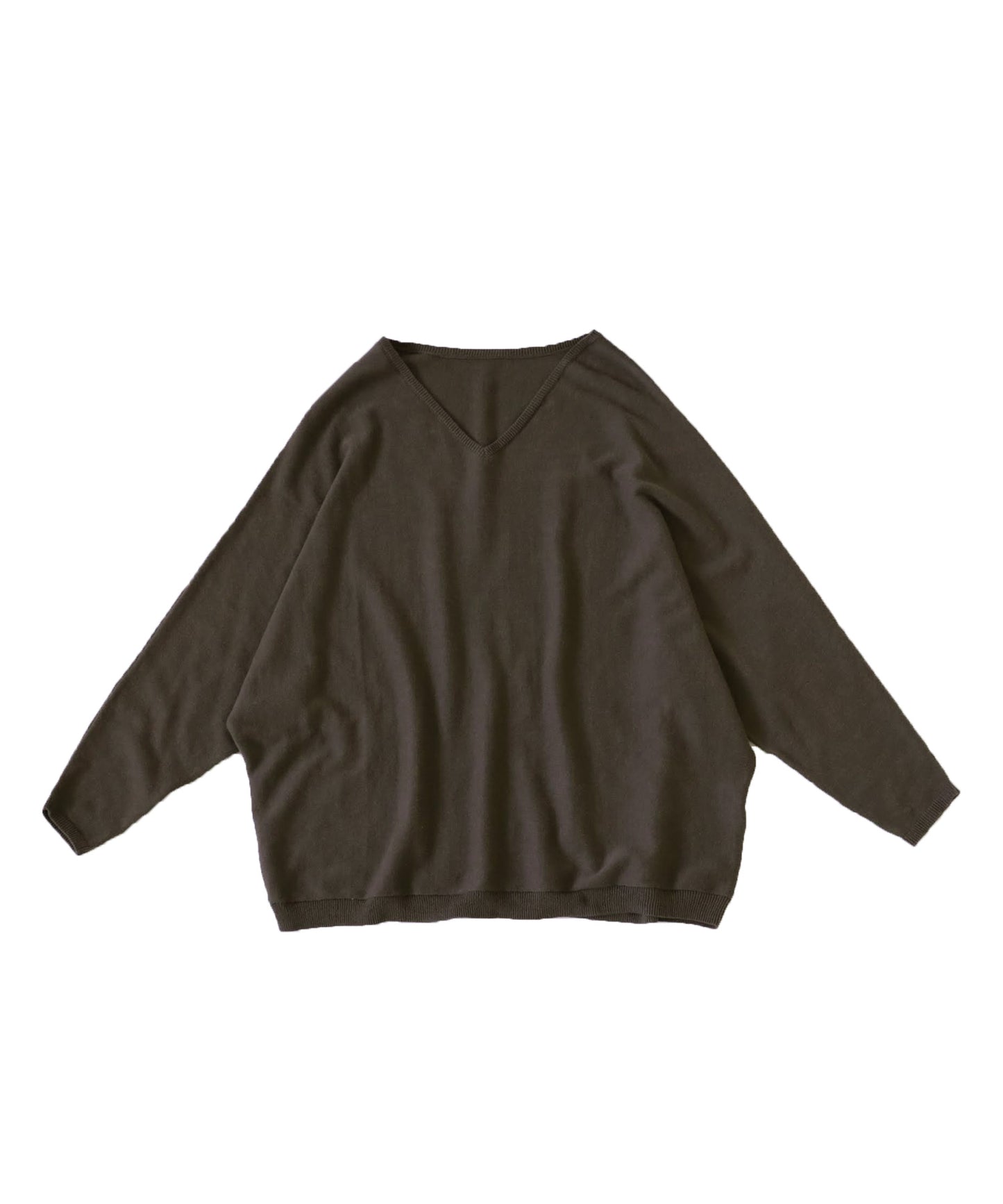 Ladies wide knitted tops long sleeve plain Cotton