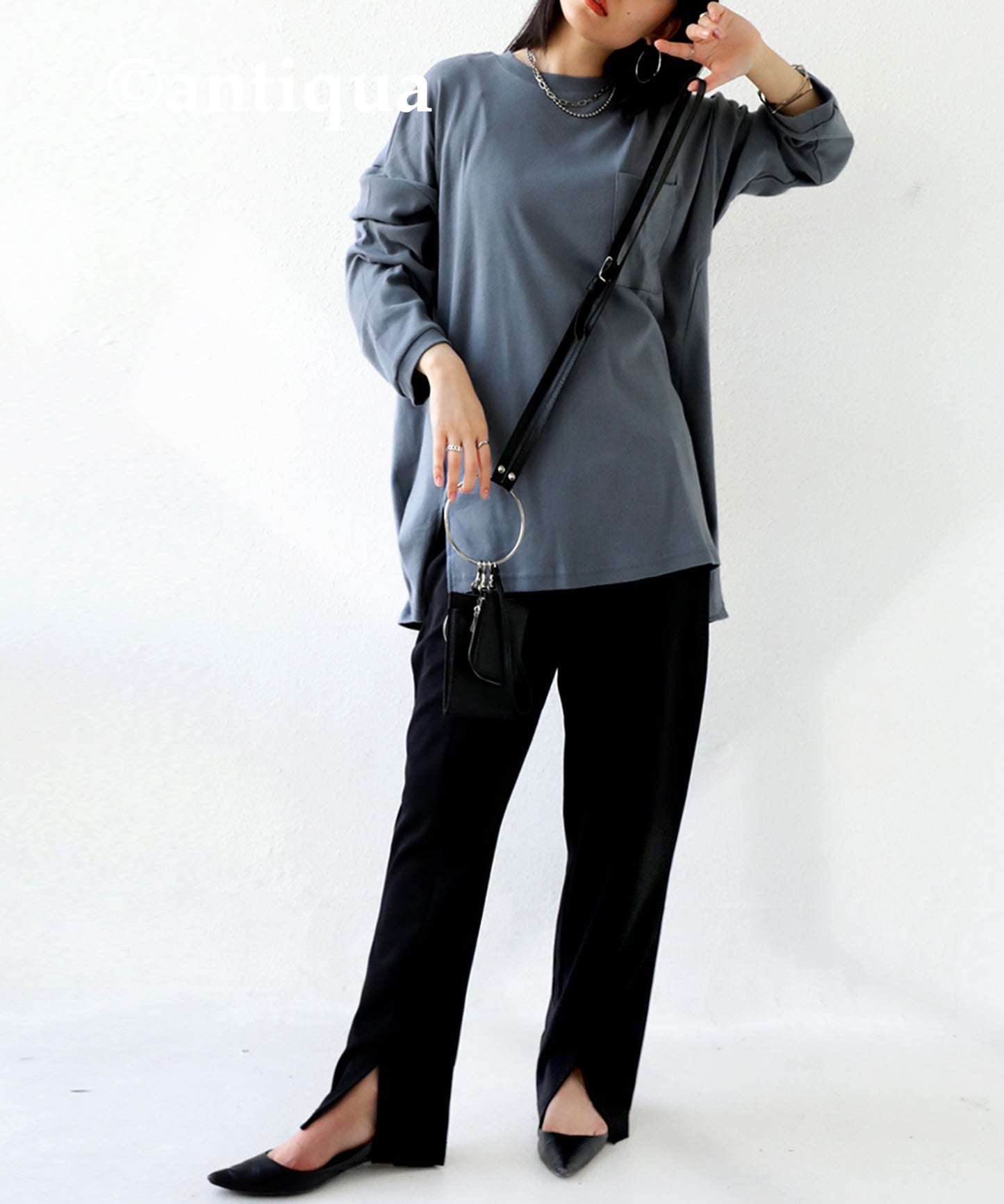 Long T-shirt with pockets Ladies