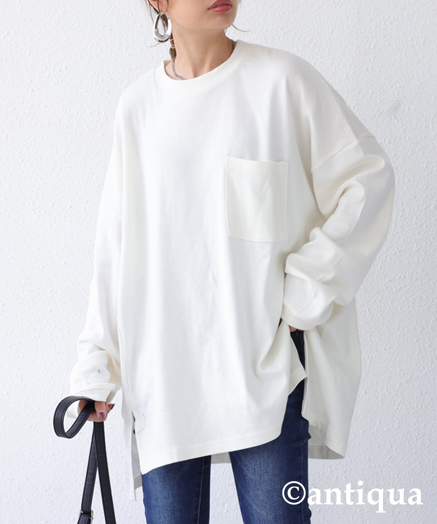 Long T-shirt with pockets Ladies