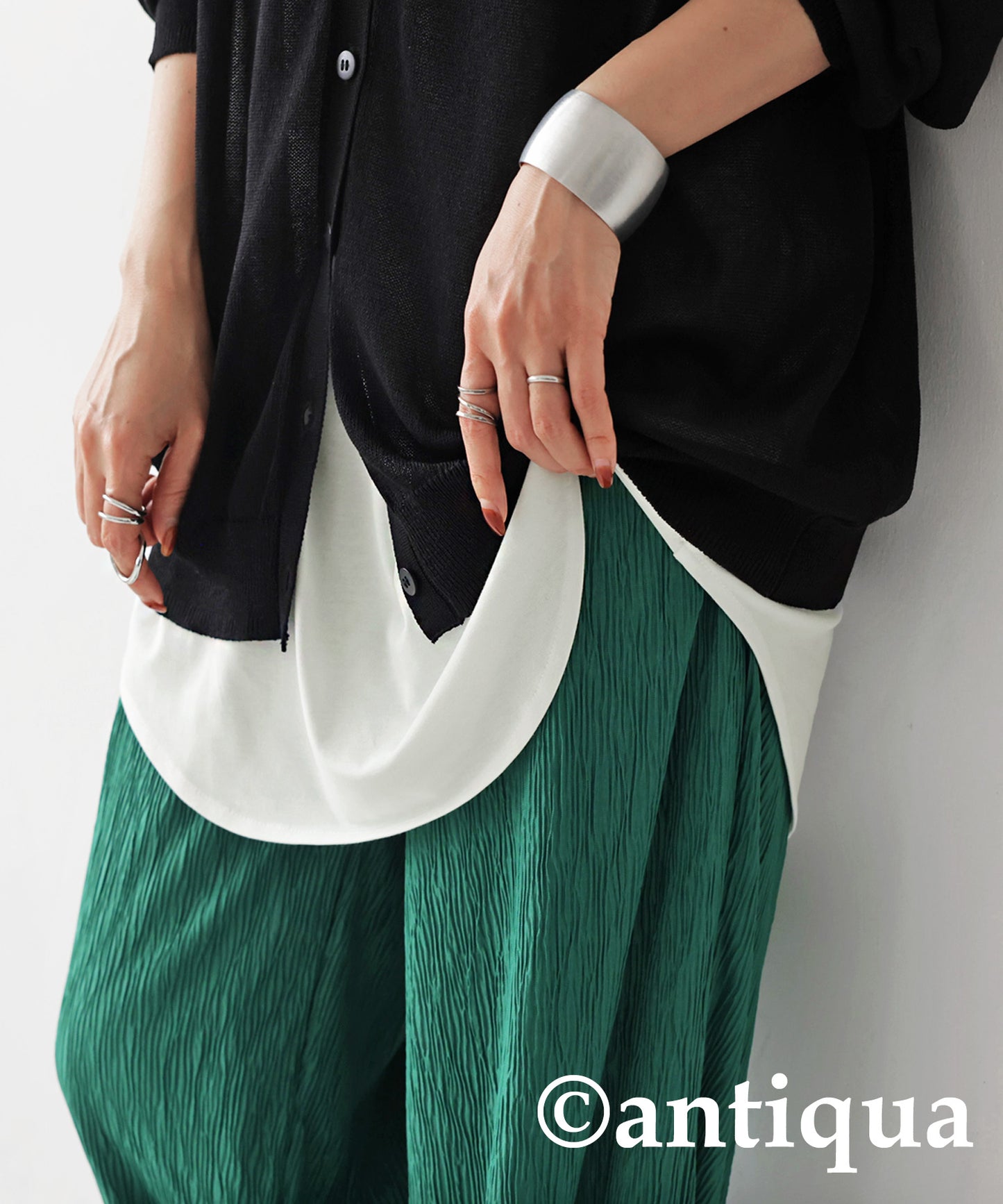 Layered Long Camisole Ladies Tops solid color