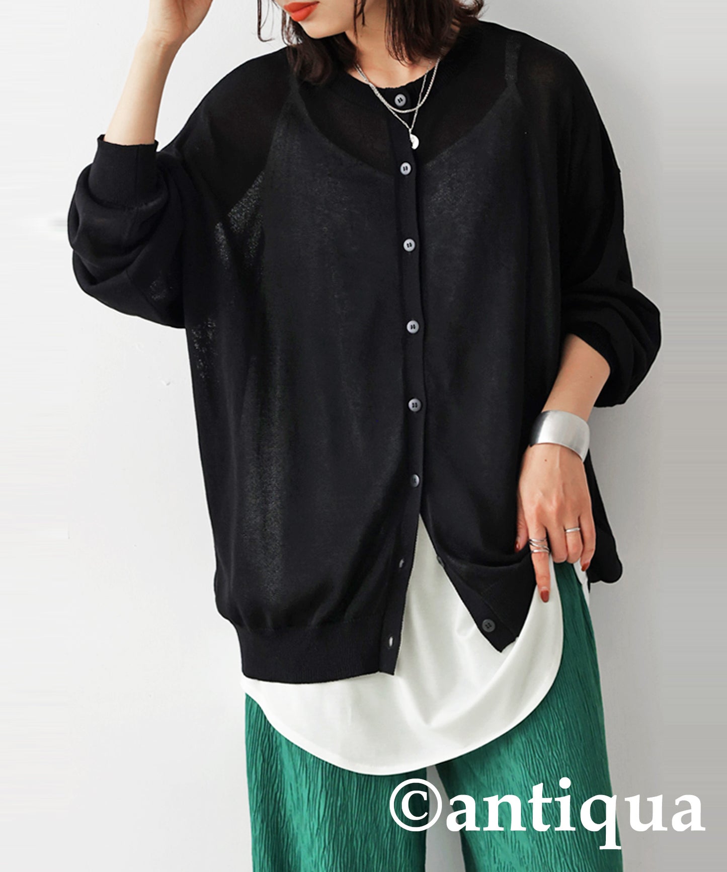 Layered Long Camisole Ladies Tops solid color