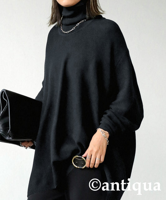 Ladies turtleneck sweater Cocoon shapes