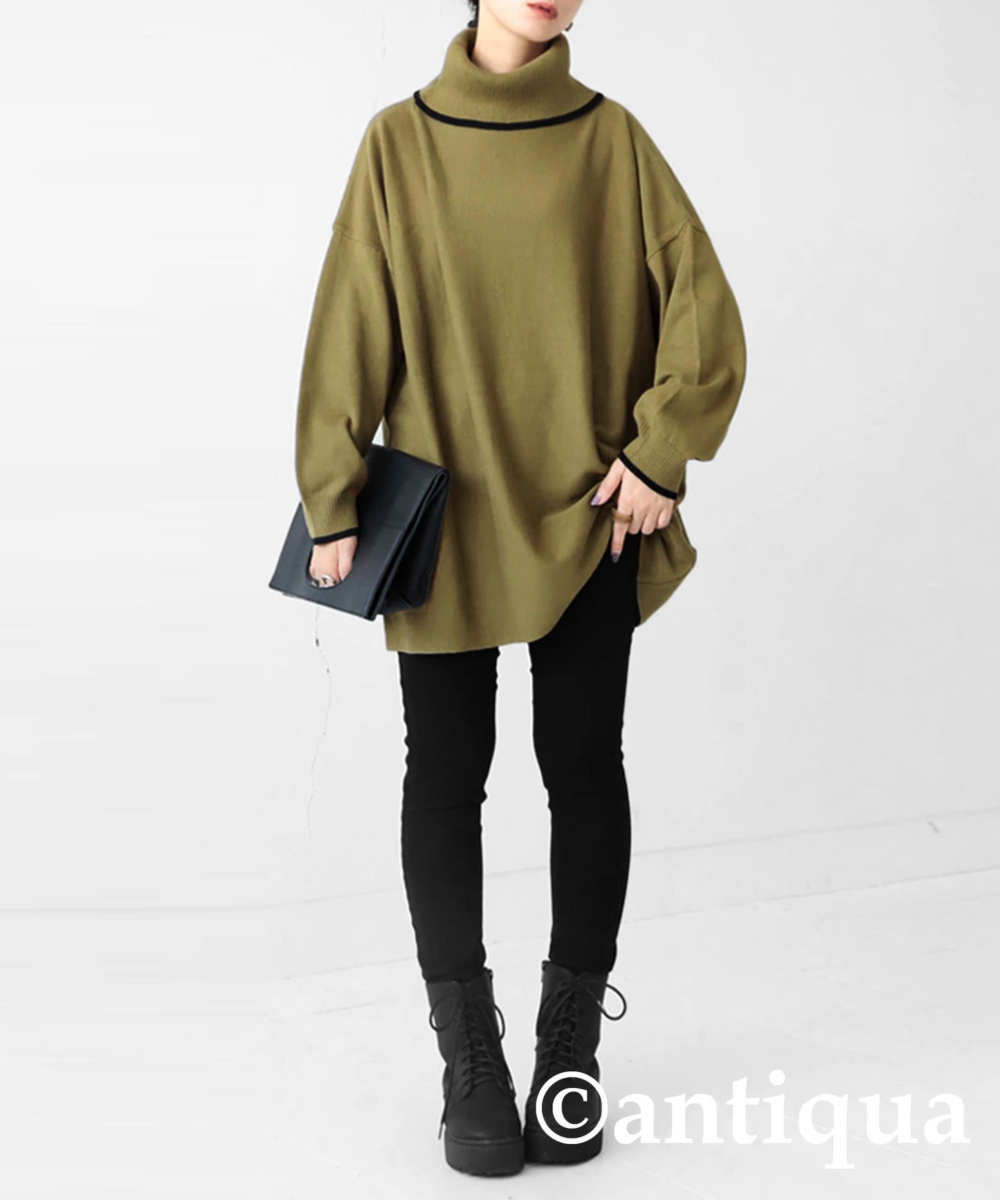 Ladies turtleneck sweater cotton 100%