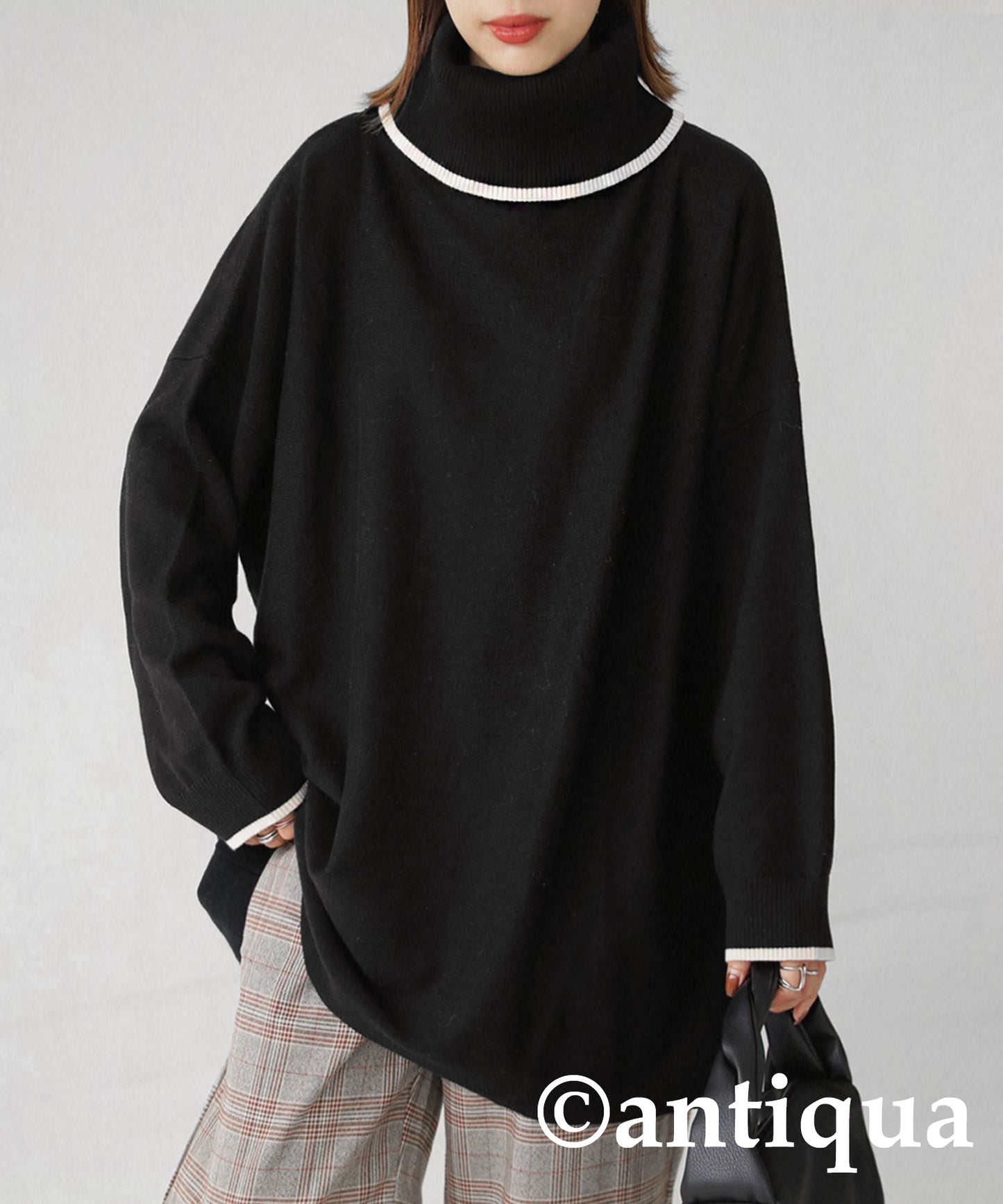 Ladies turtleneck sweater cotton 100%