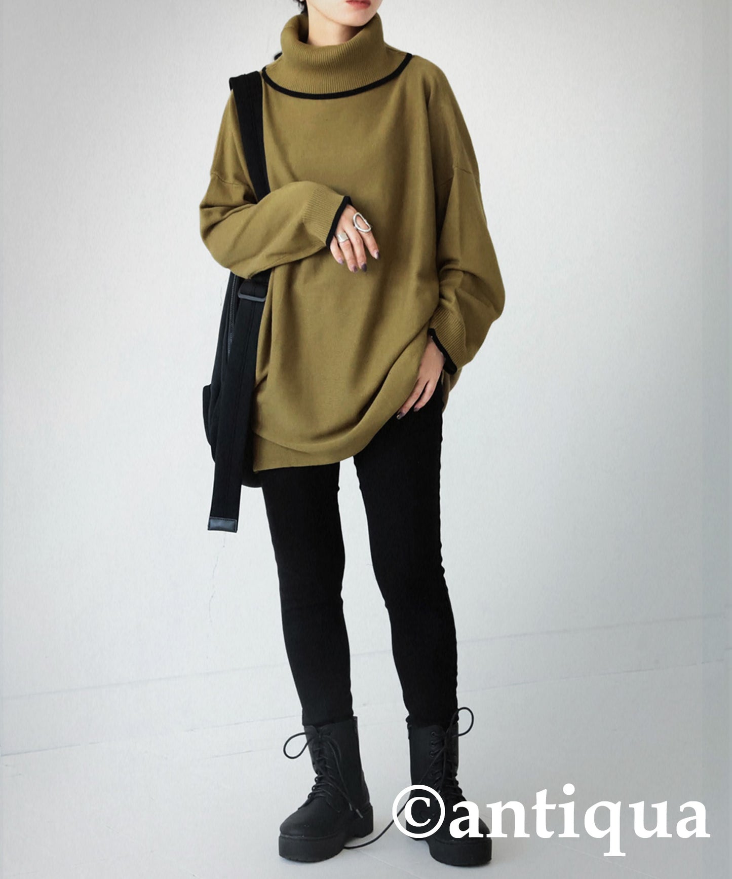 Ladies turtleneck sweater cotton 100%