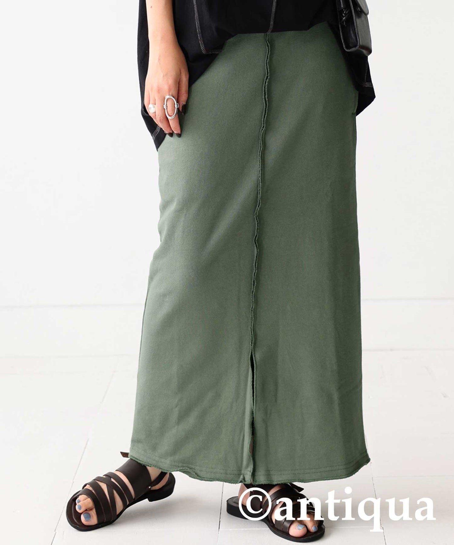 Pile fabric Long Ladies skirt cotton 100%