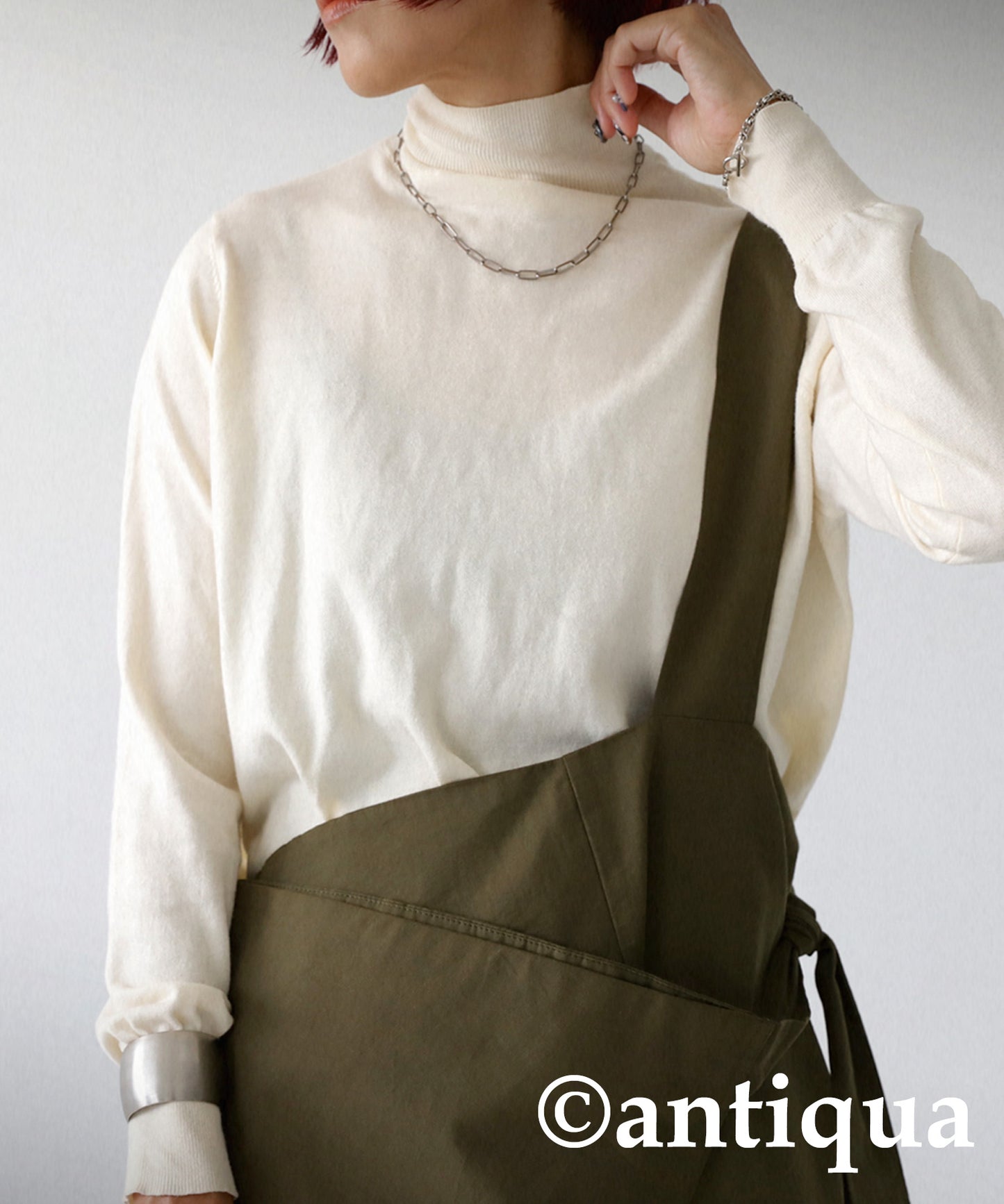 Ladies turtleneck sweater cotton 100% plain