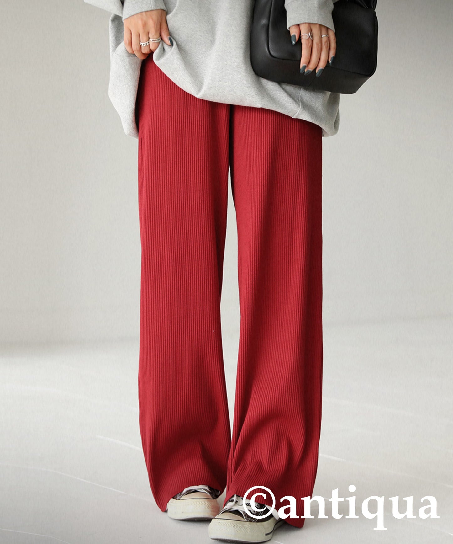 Rib Self Cut Pants Ladies Pants