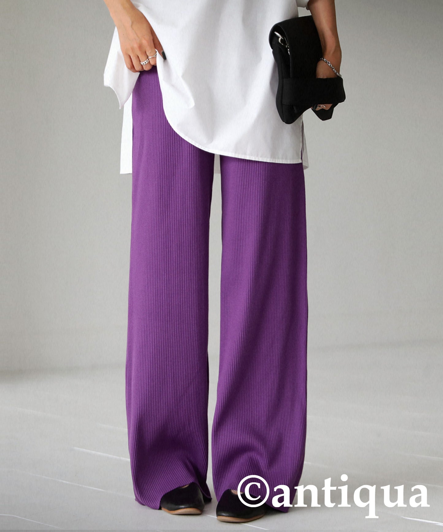 Rib Self Cut Pants Ladies Pants