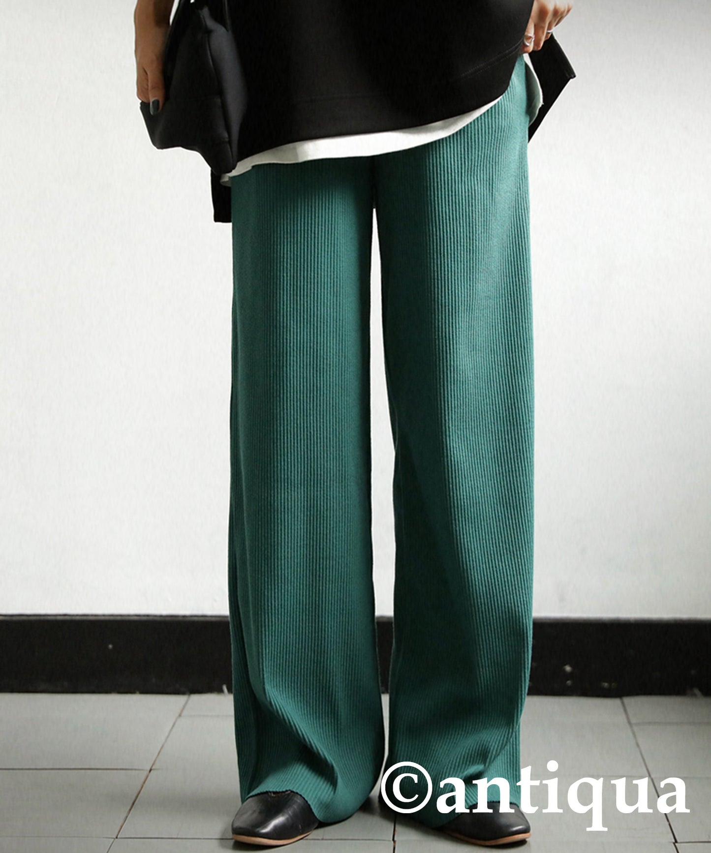 Rib Self Cut Pants Ladies Pants