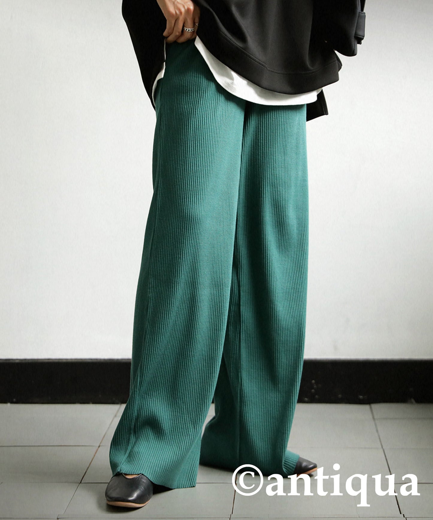 Rib Self Cut Pants Ladies Pants