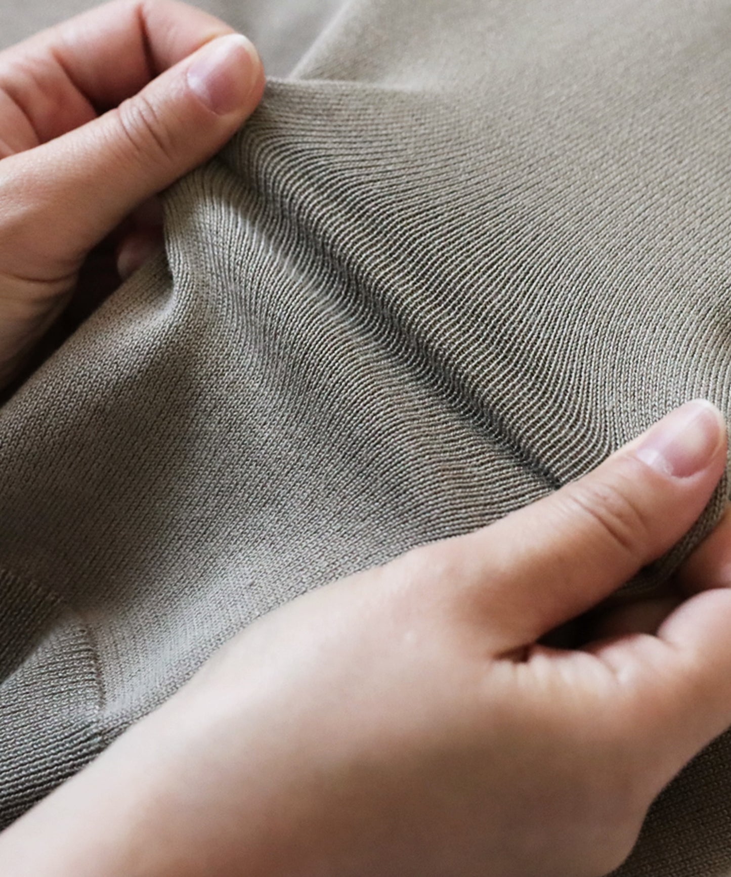 Function material Dolman Ladies Knit Tops Short Sleeve