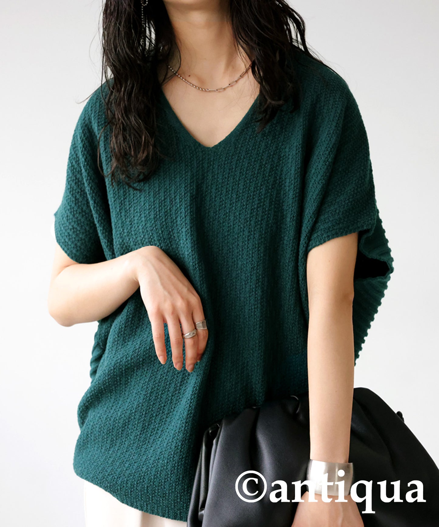 Switching Cocoon Knit Ladies