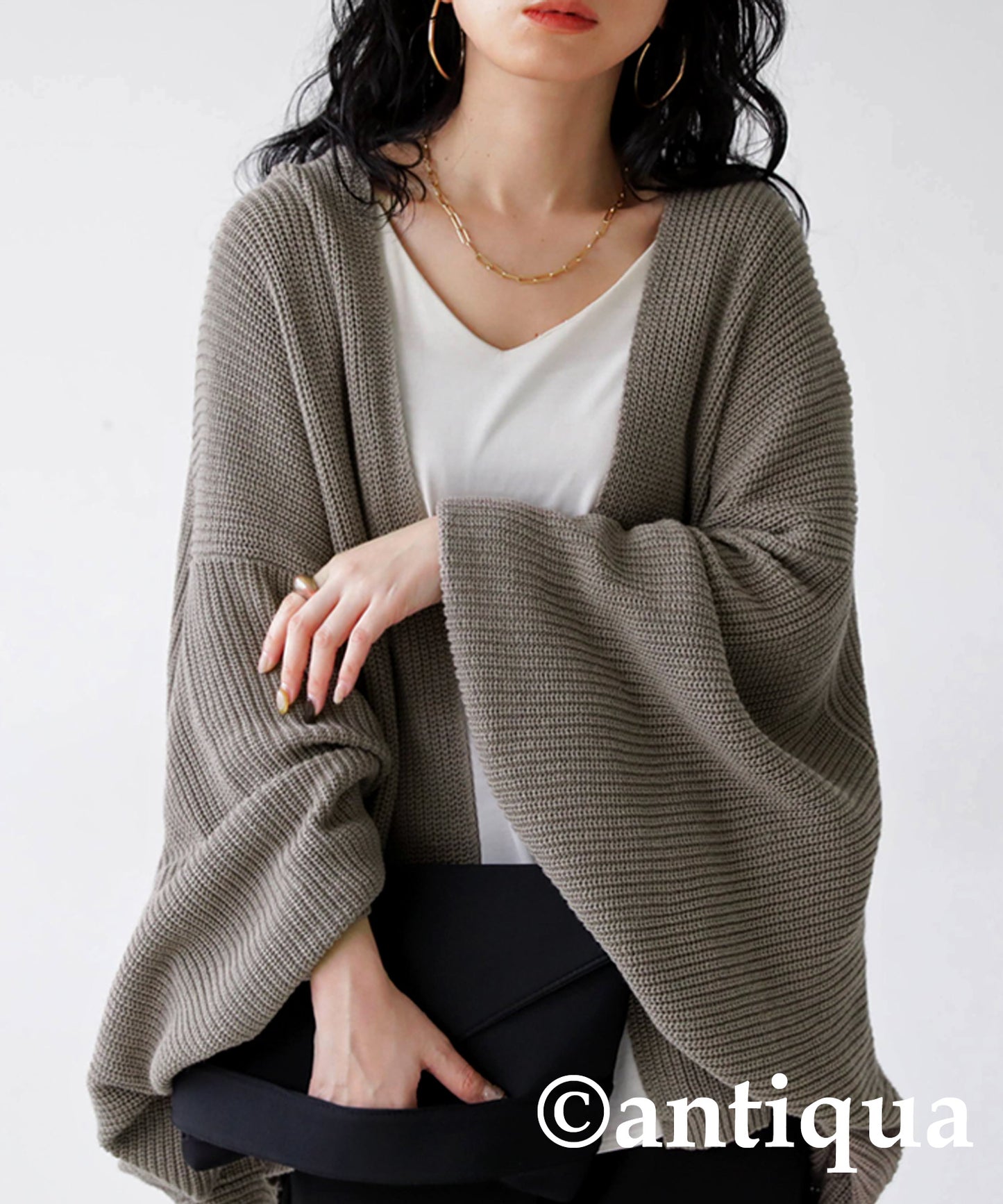 Dolman Ladies Knit Cardigan