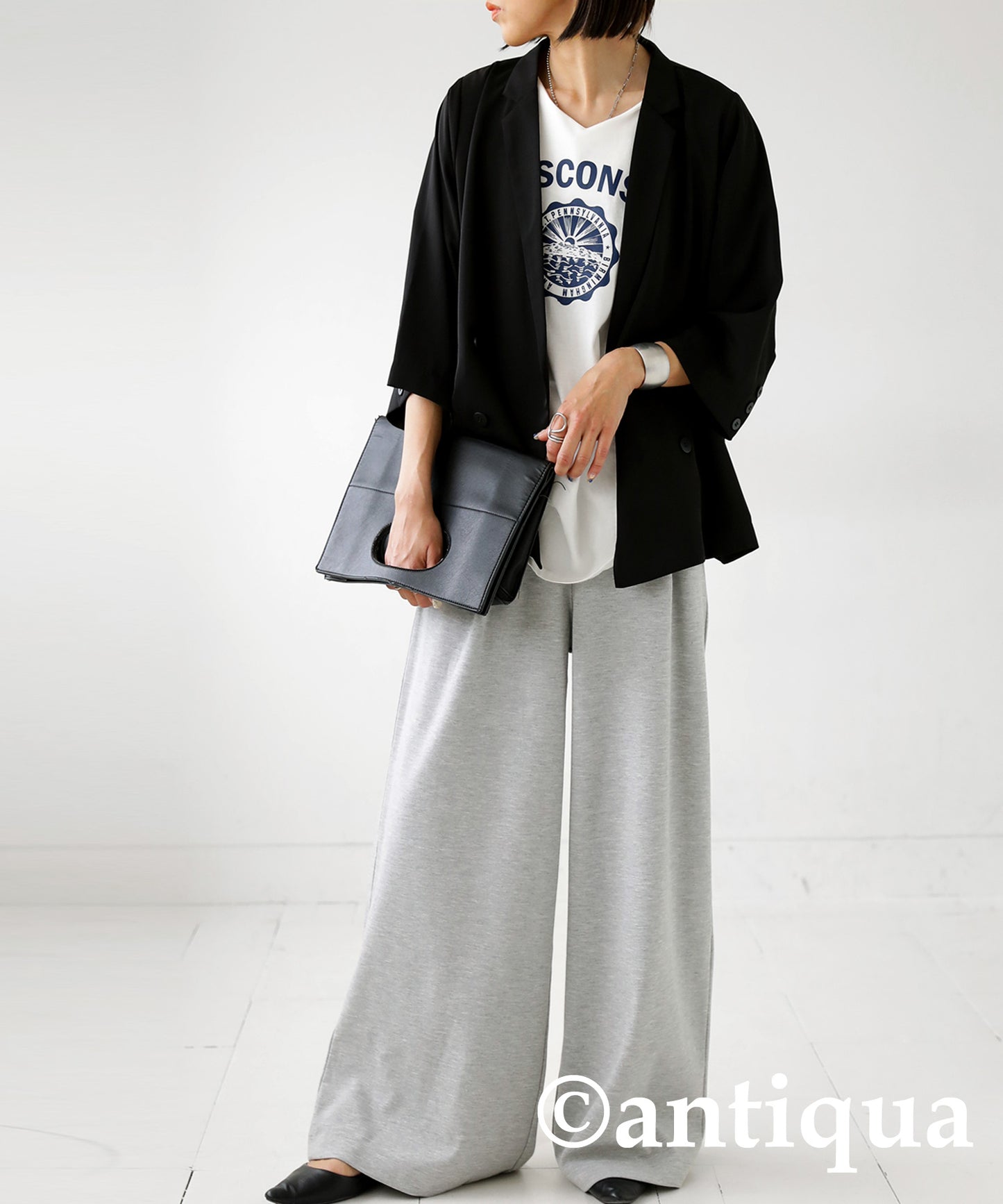 ponte fabric wide Ladies Pants Long