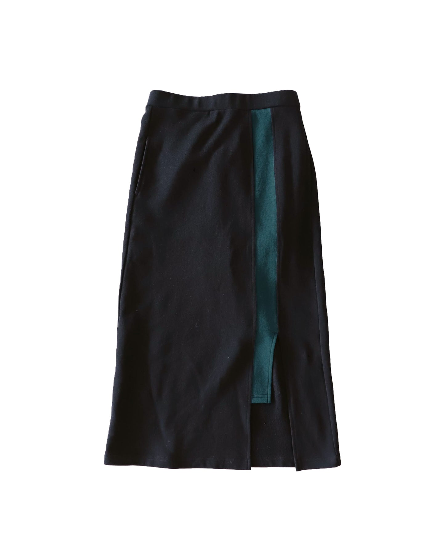 pile fabric Ladies Long skirt bicolor