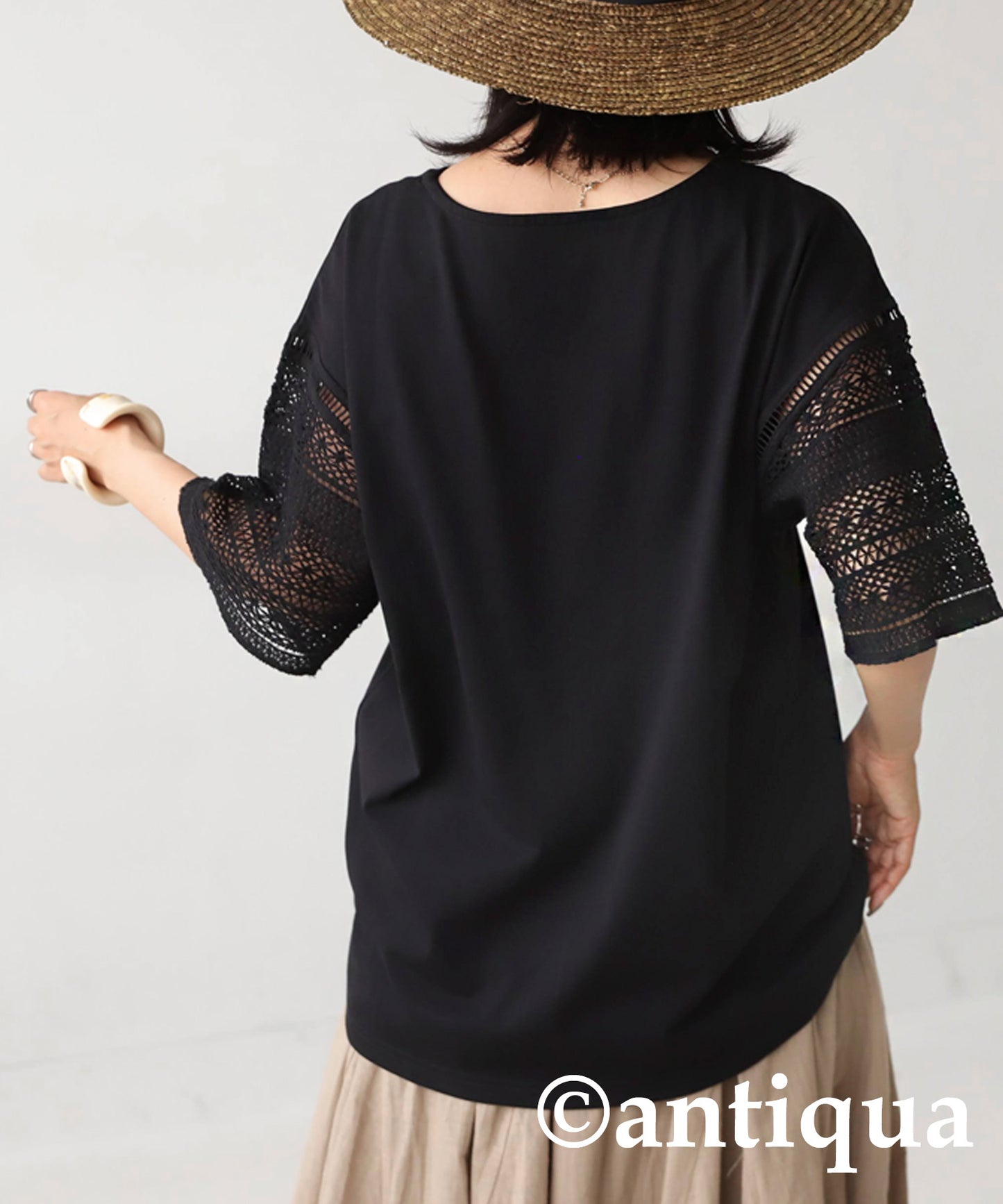 Cotton lace T-shirt Ladies