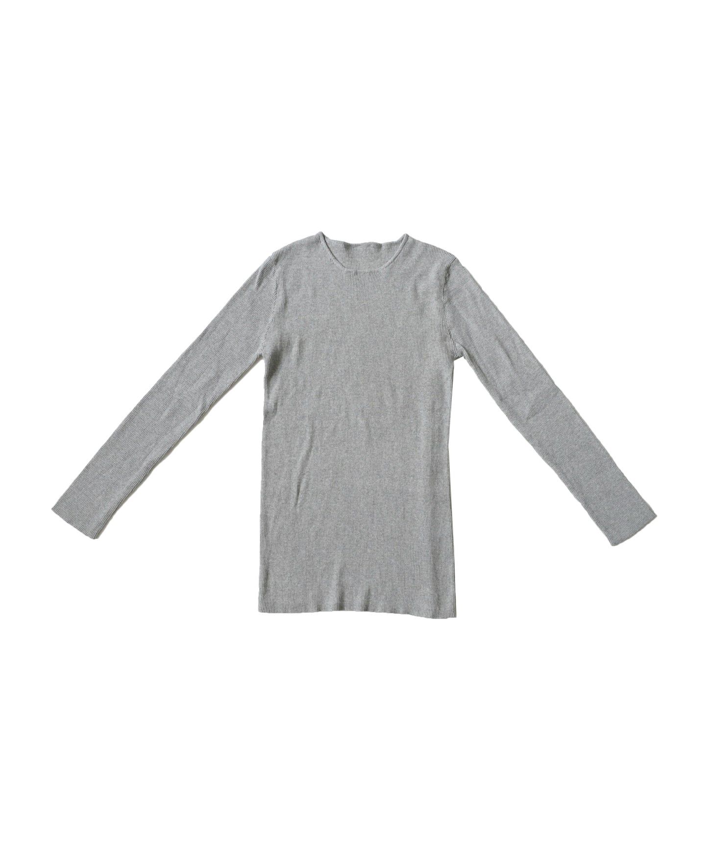 Crew neck rib knit Ladies