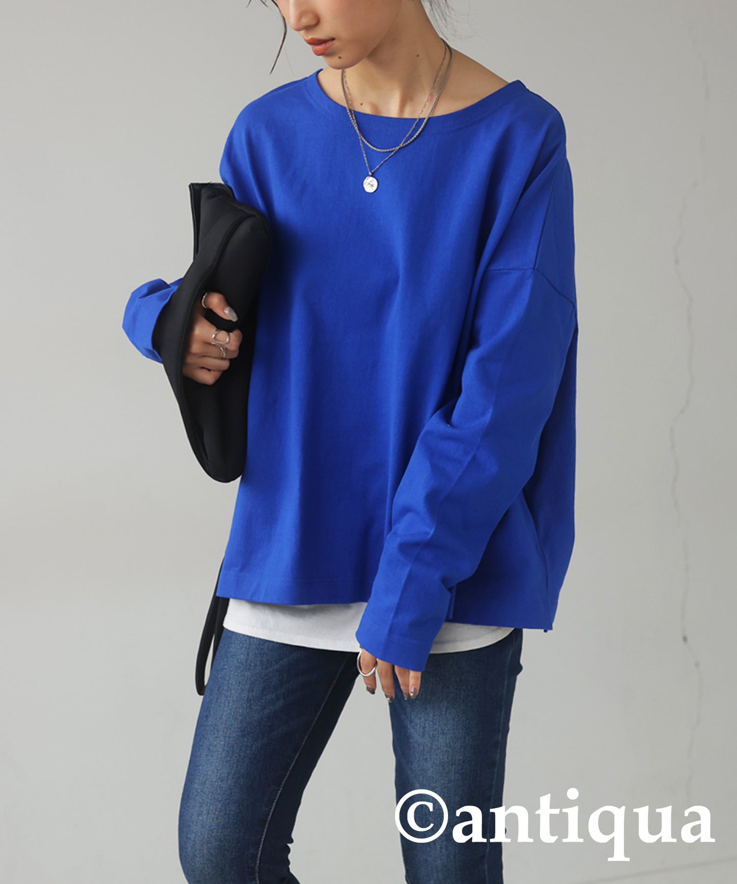 Ladies Long Sleeve T-shirt cotton 100% Basque fabric　