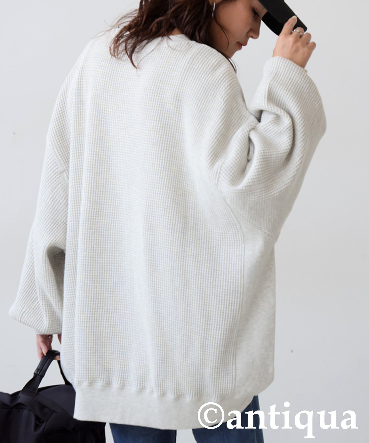 ONI-Waffle Side Rib Pullover Ladies
