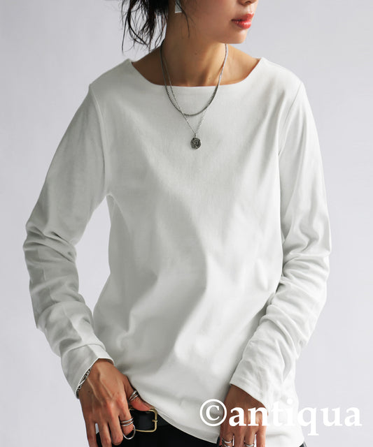 100% Cotton Smooth Boat Neck T-Shirt Ladies