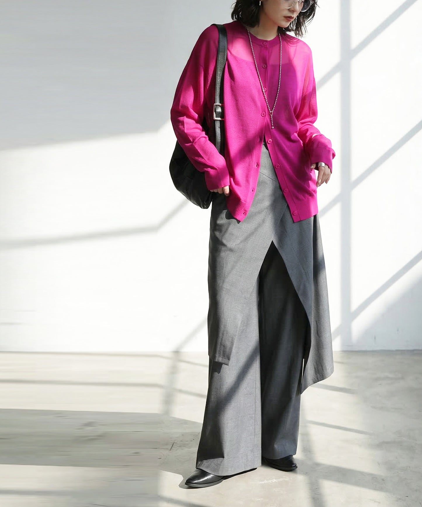 Sheer Knit Cardigan Ladies