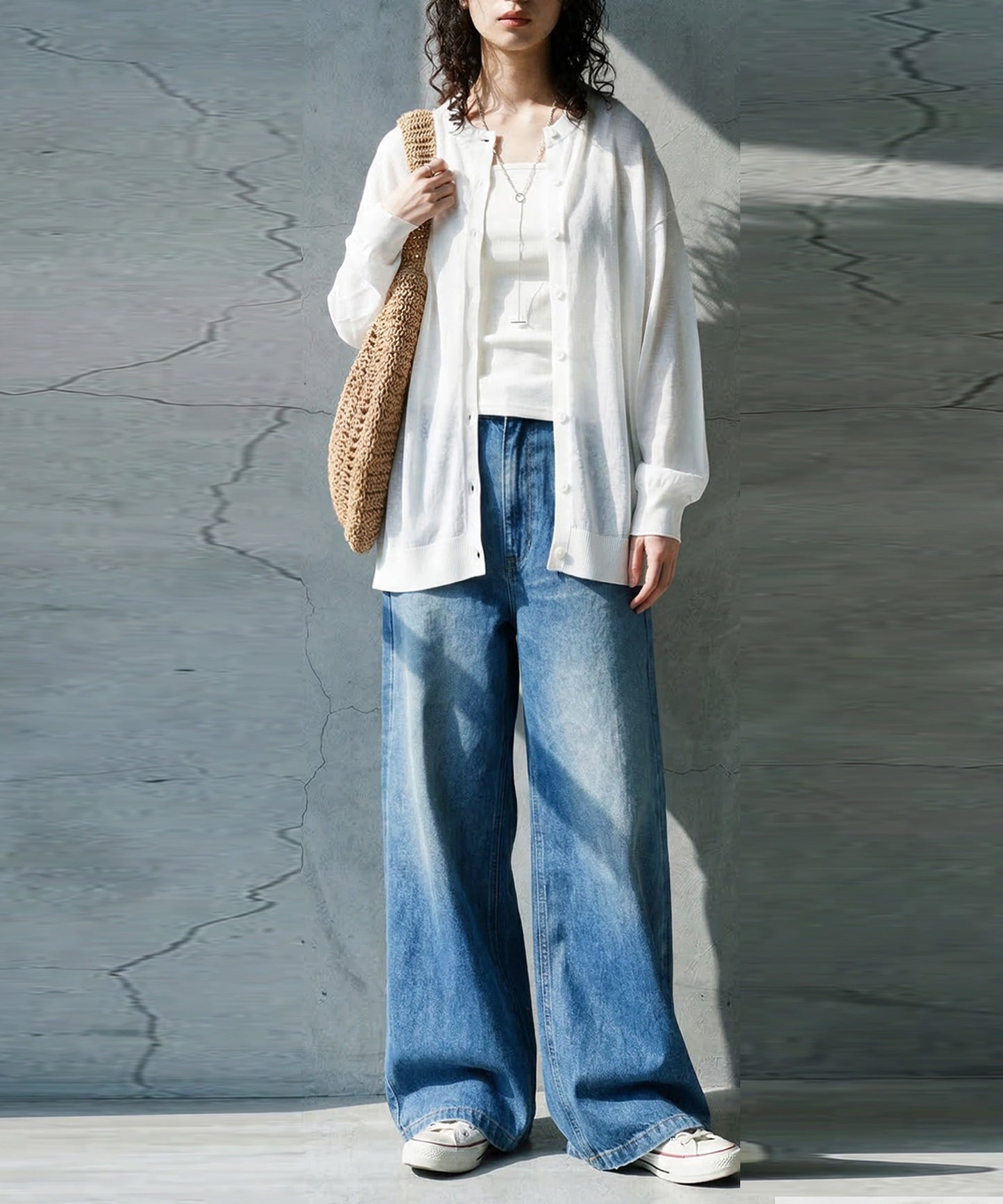 Sheer Knit Cardigan Ladies