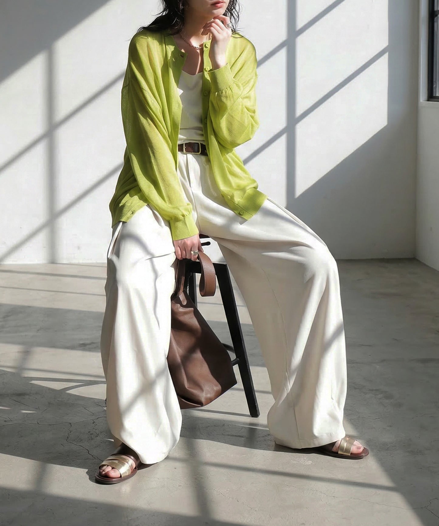 Sheer Knit Cardigan Ladies