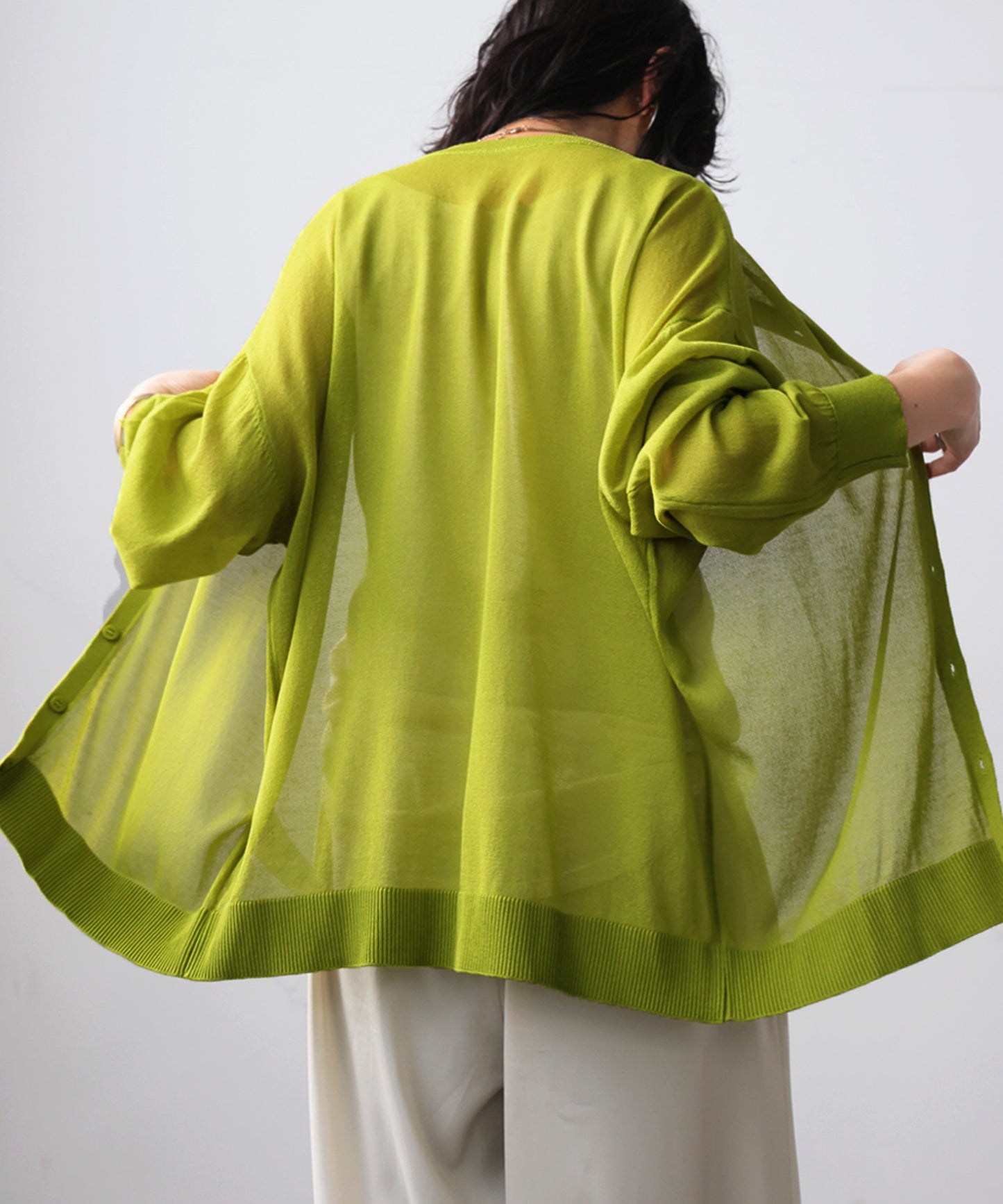 Sheer Knit Cardigan Ladies