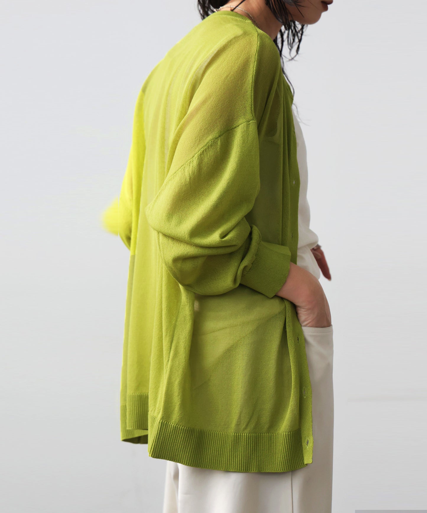 Sheer Knit Cardigan Ladies