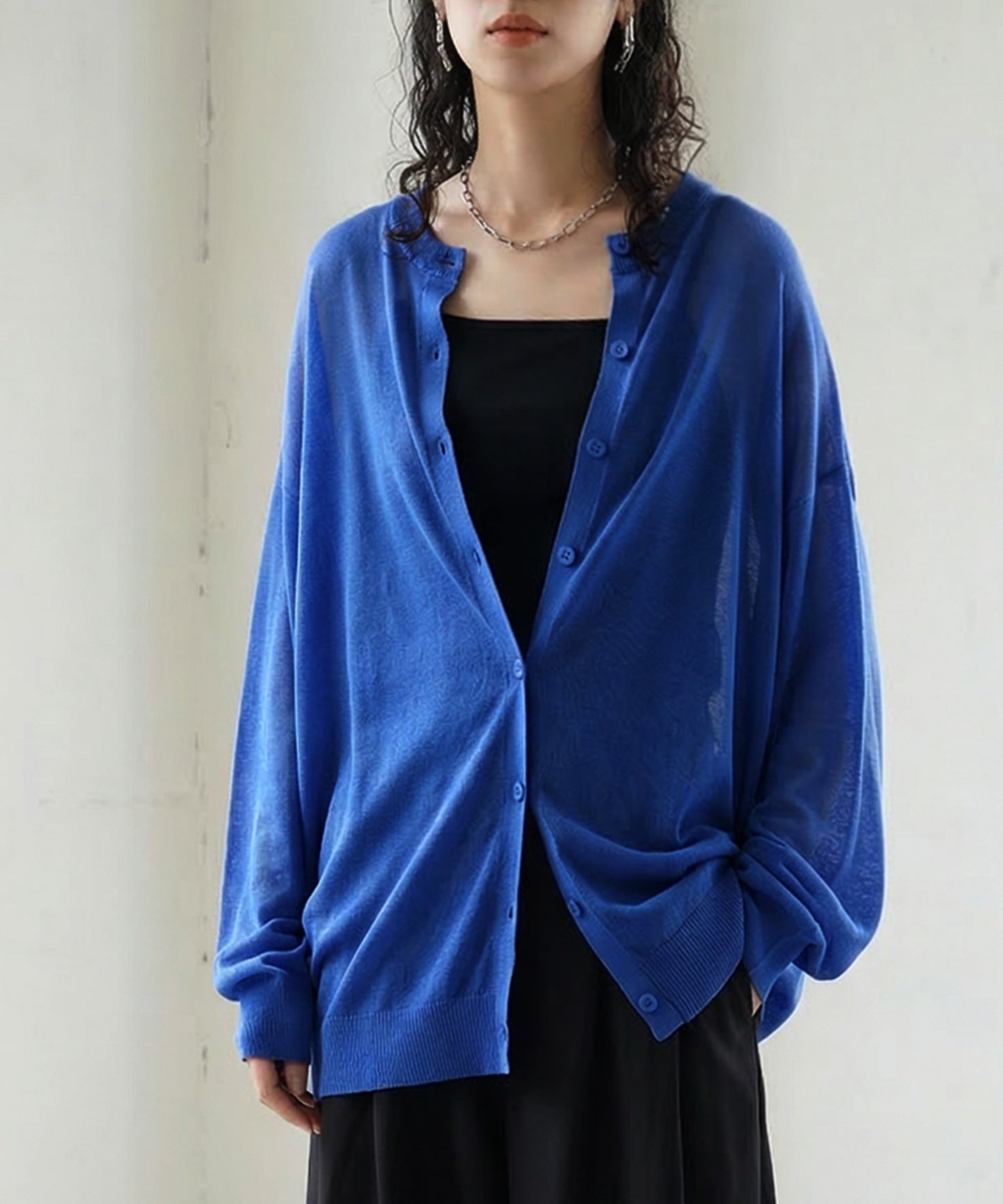 Sheer Knit Cardigan Ladies