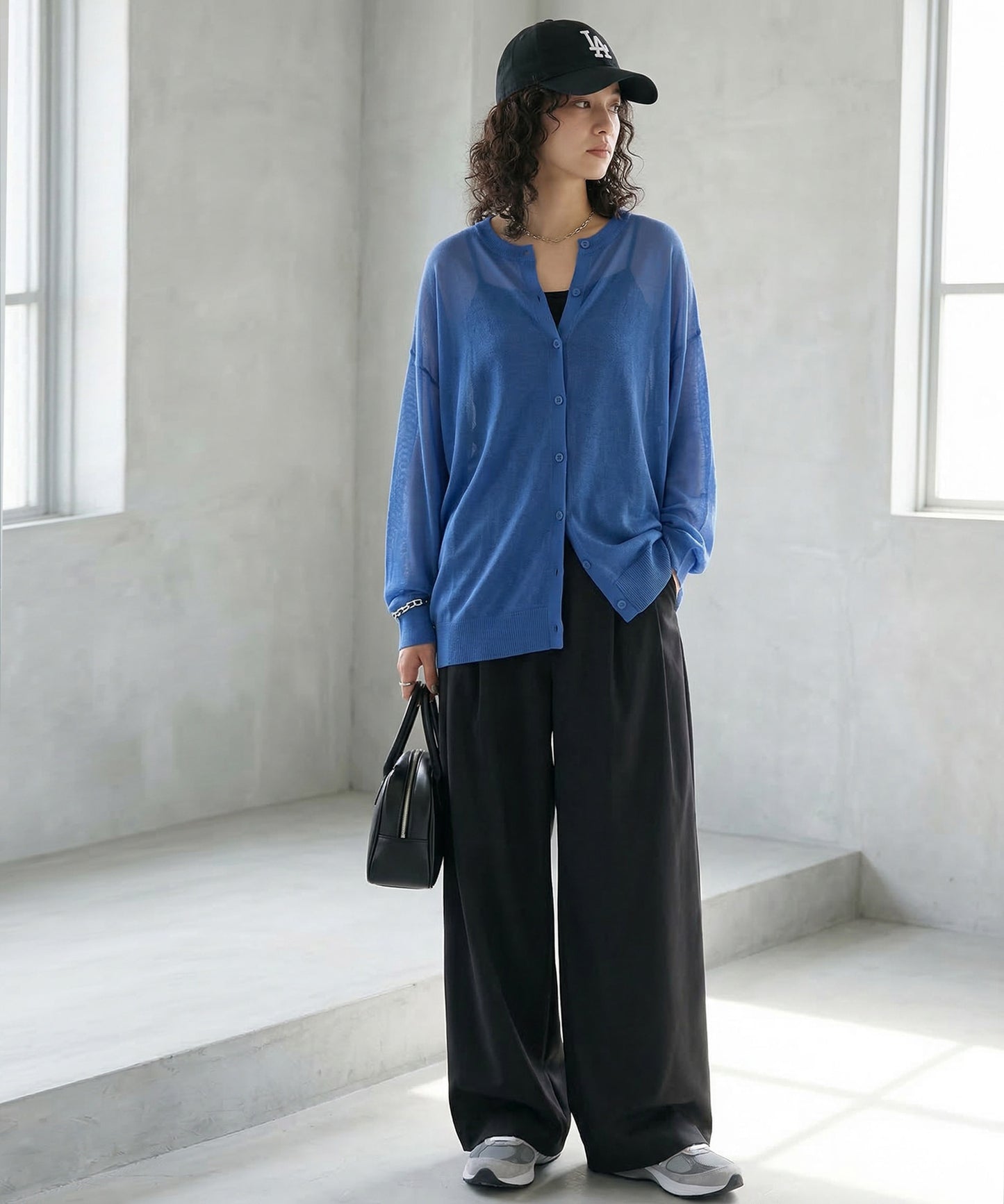 Sheer Knit Cardigan Ladies