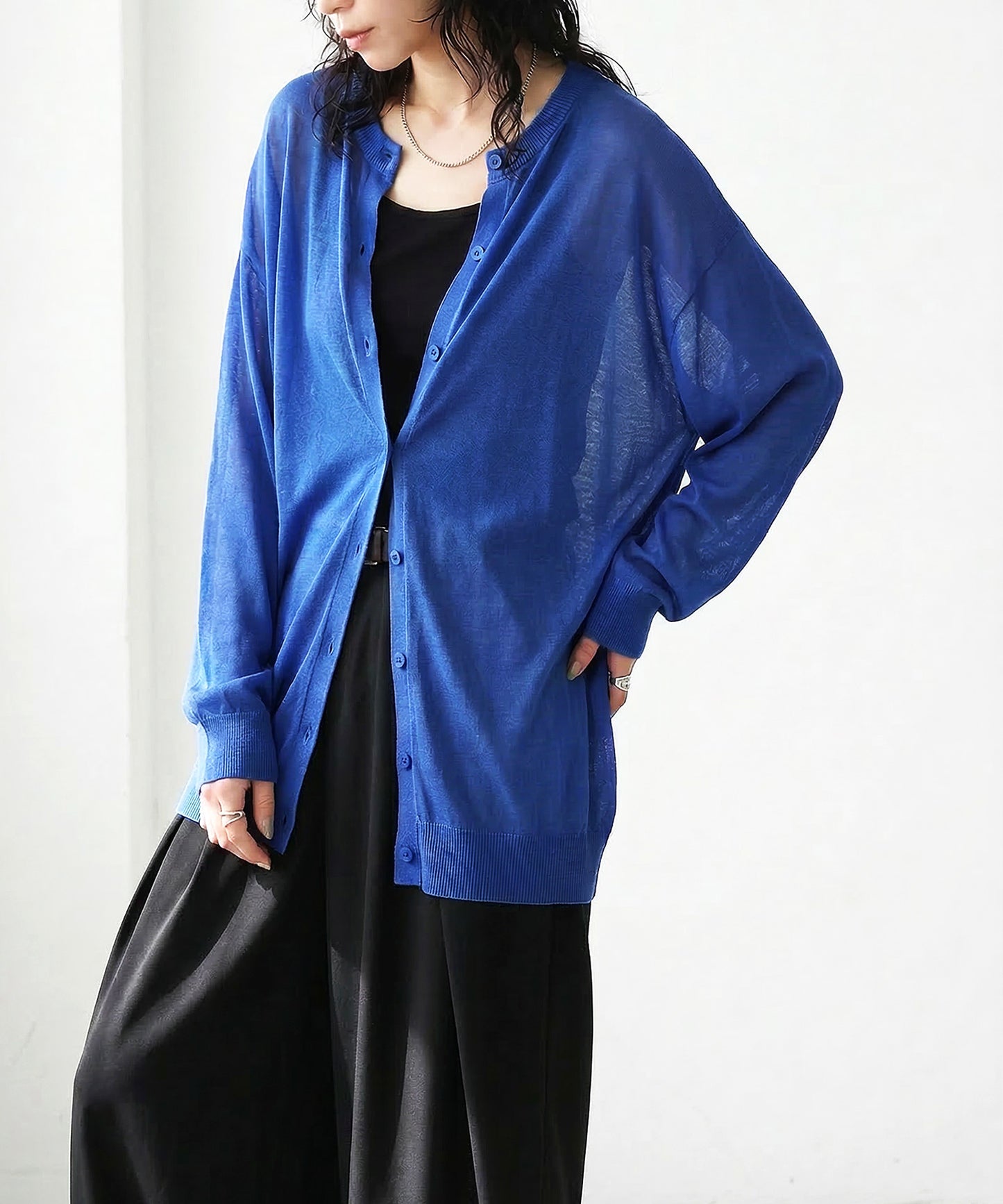 Sheer Knit Cardigan Ladies