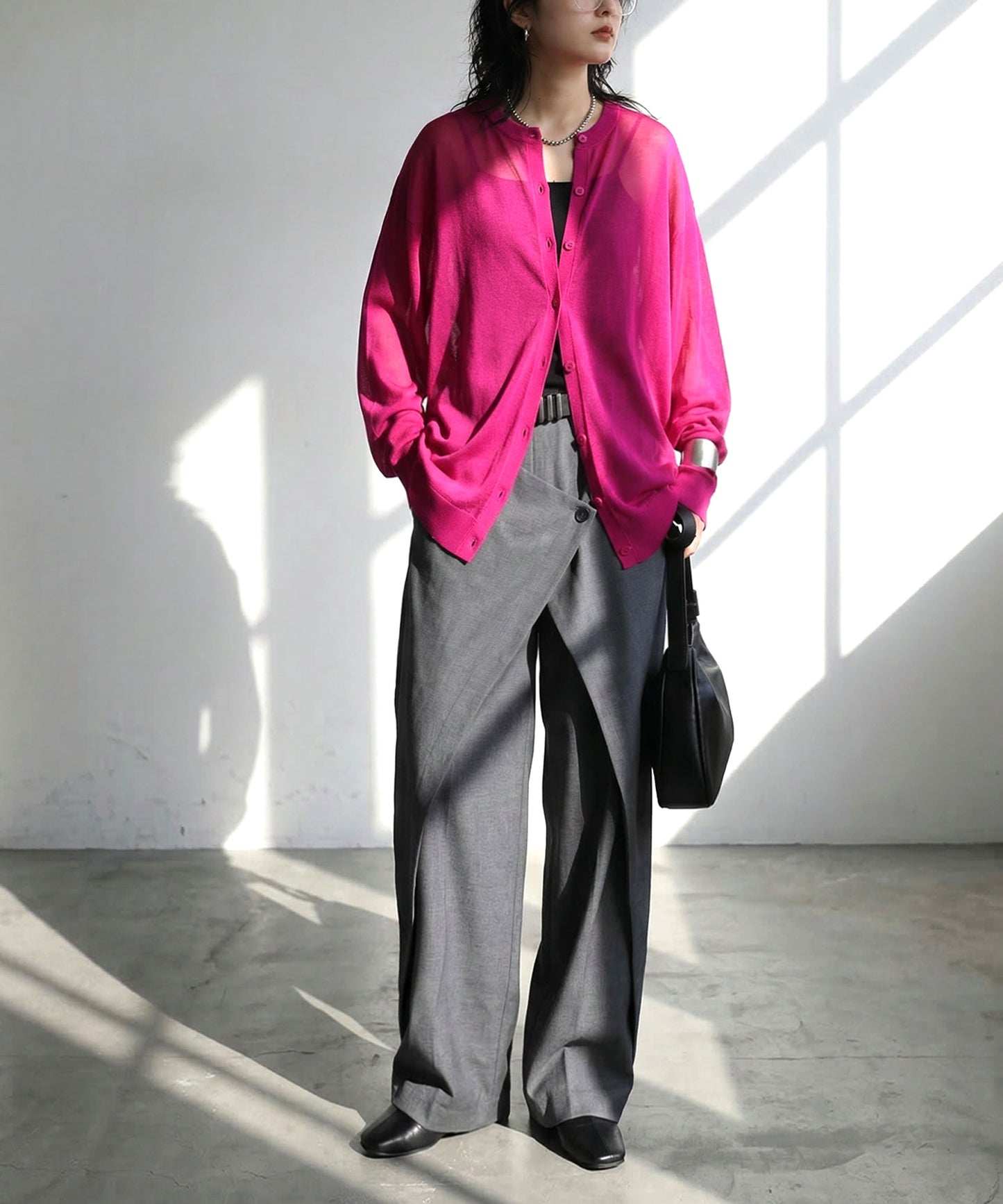 Sheer Knit Cardigan Ladies