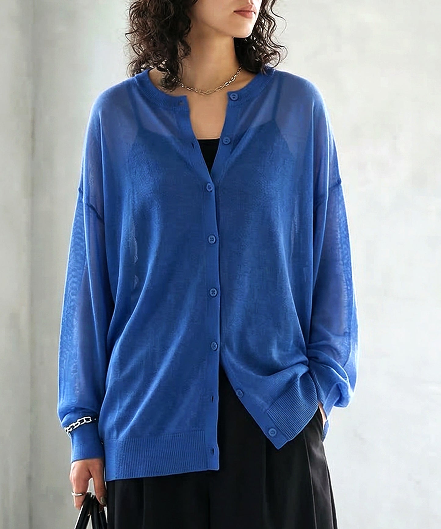 Sheer Knit Cardigan Ladies