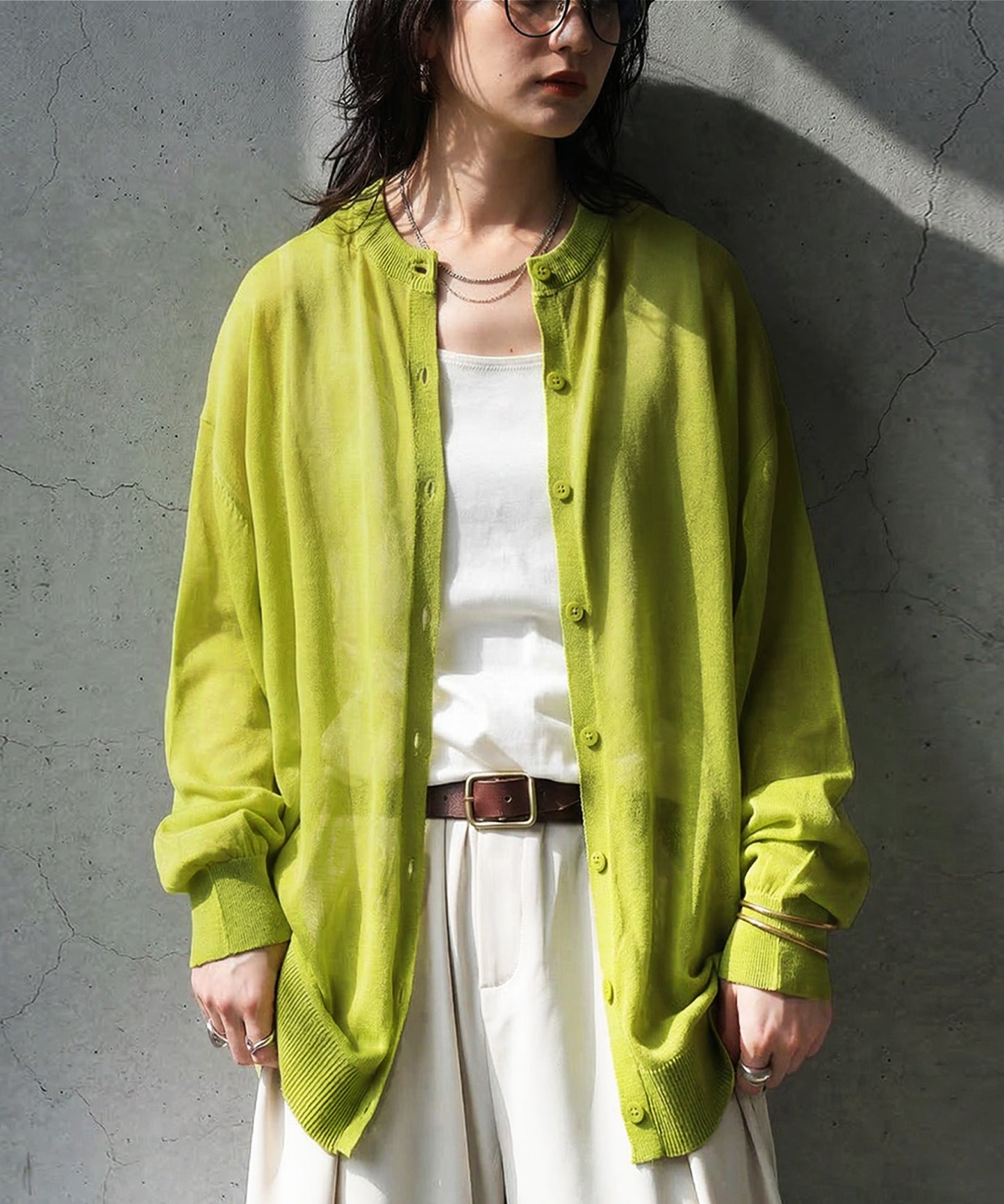 Sheer Knit Cardigan Ladies