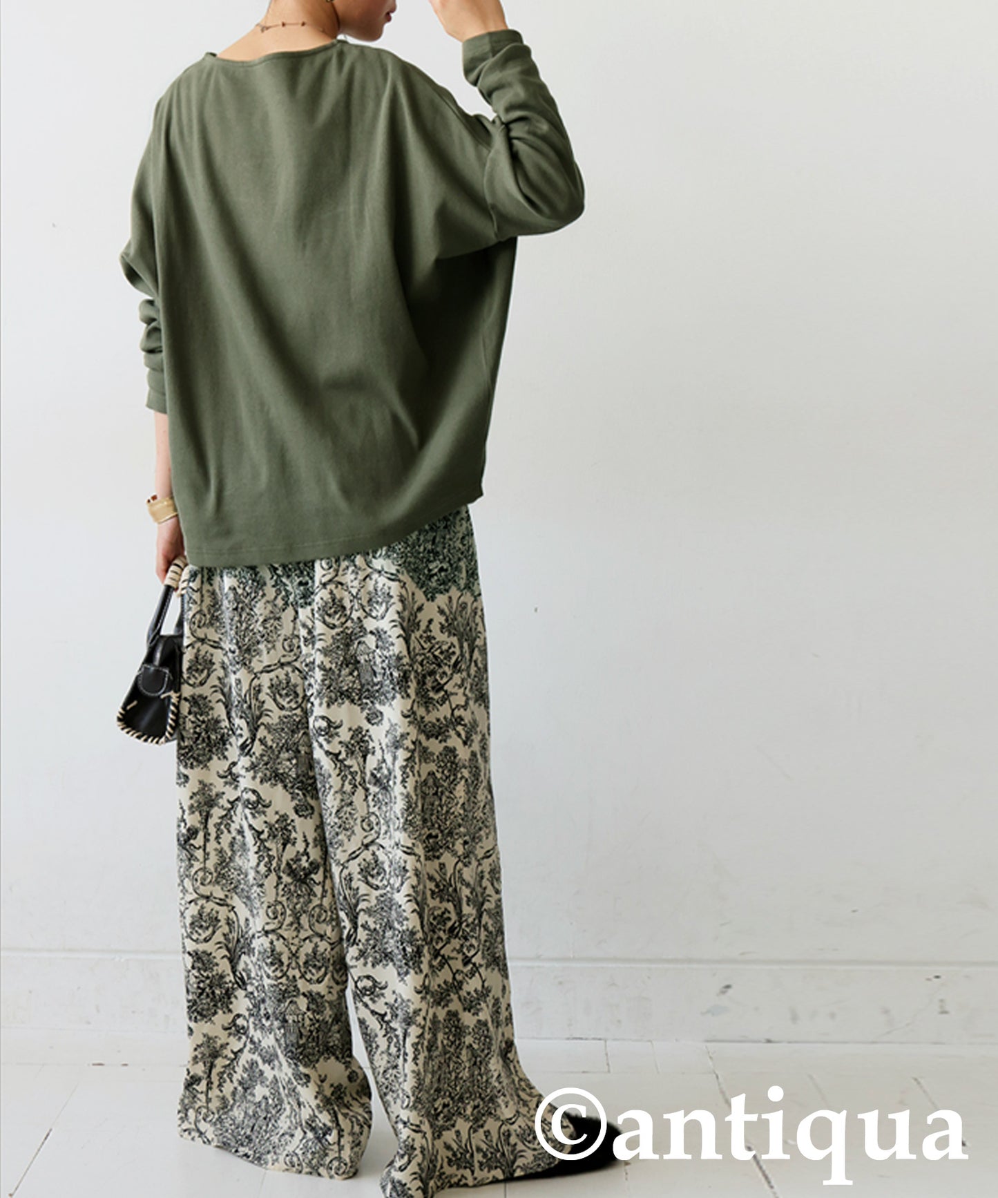 Cocoon Rib Tops Long Sleeve Ladies